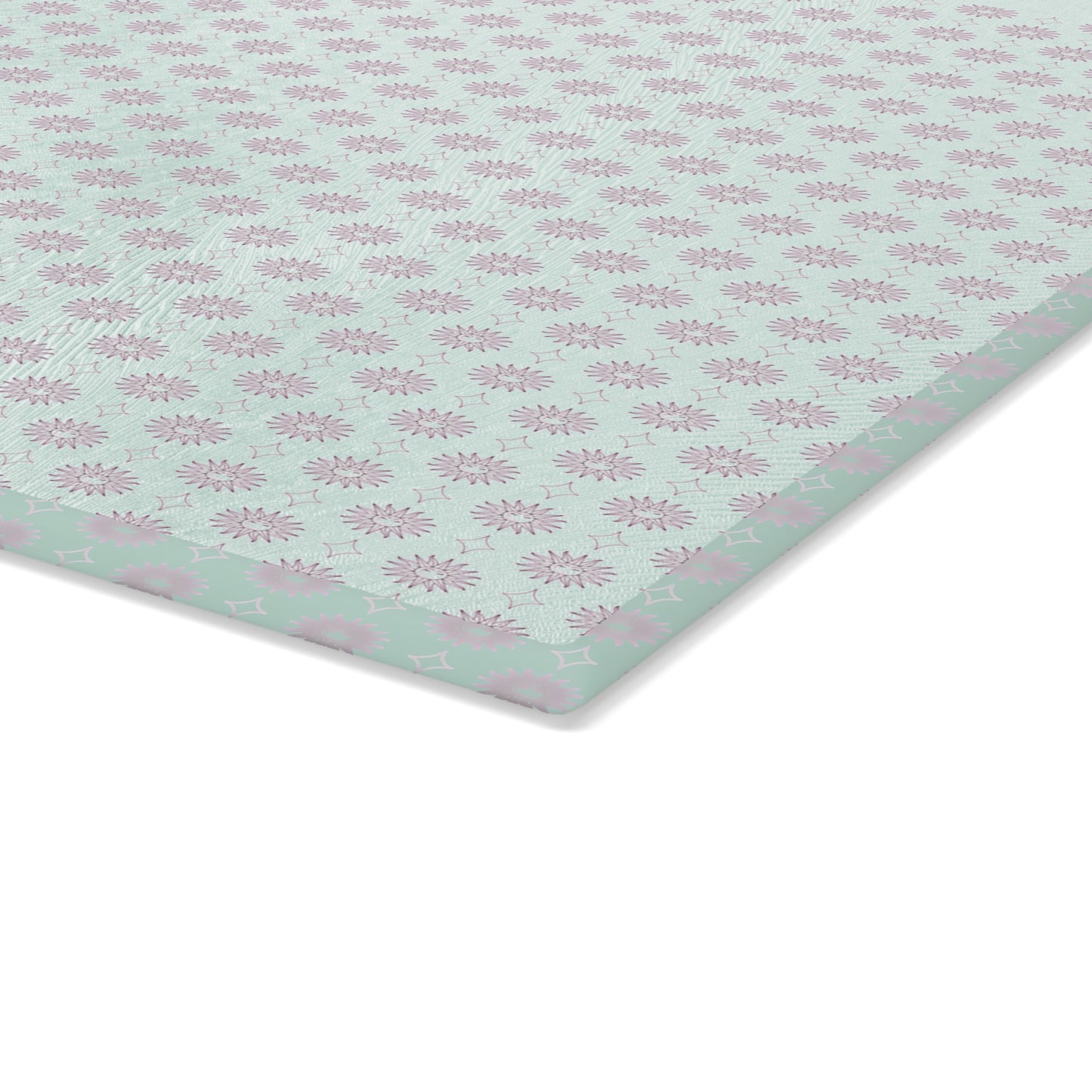 Pink Mornings Star-crossed Bodies Glass Cutting Board, 11" x 15"