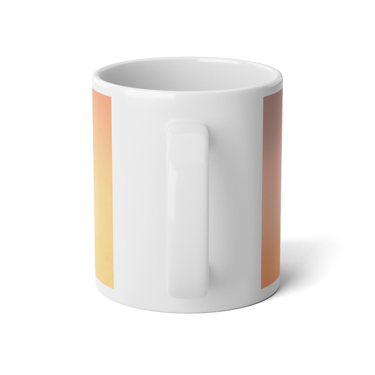 Hot Peach Fade 20 oz White Glossy Jumbo Mug