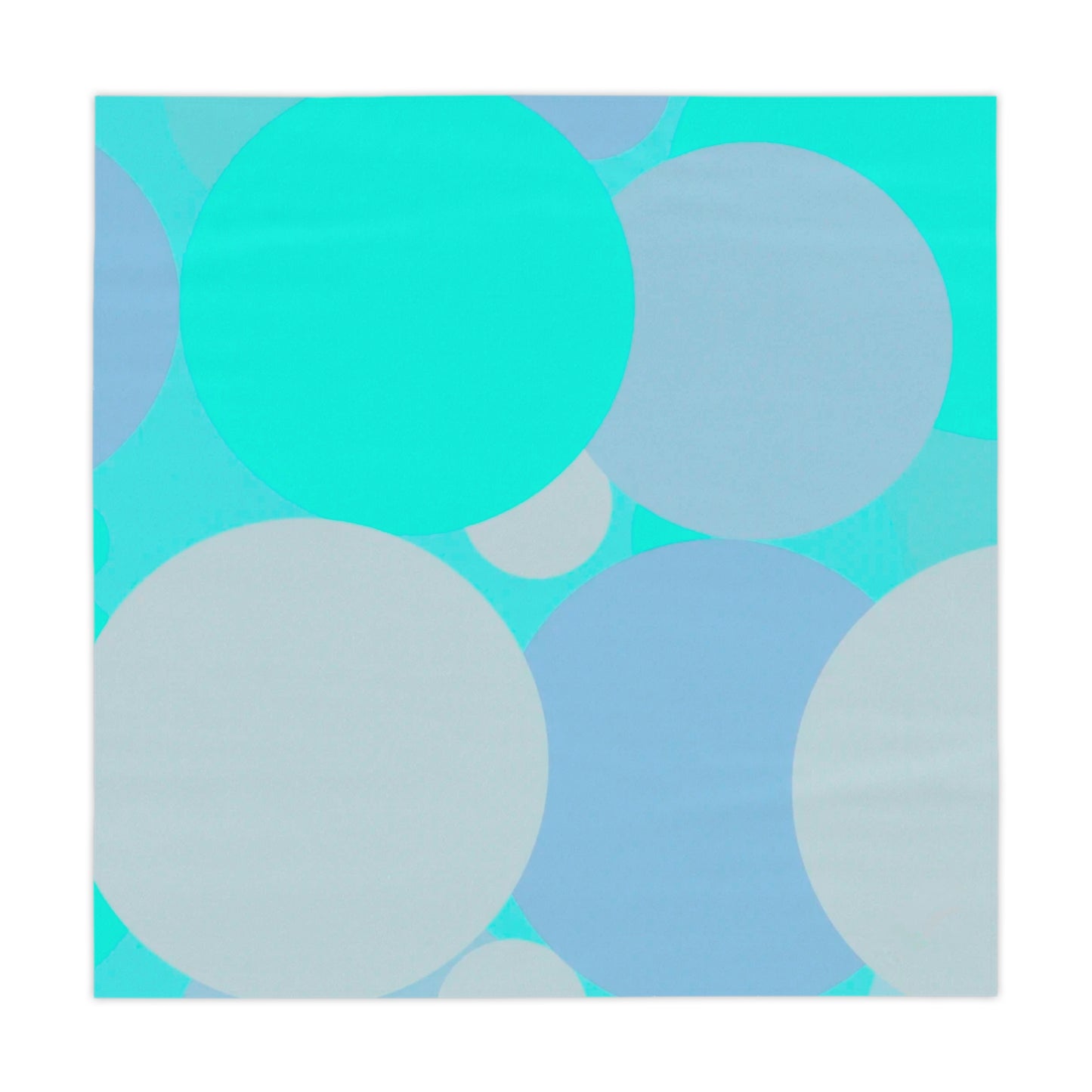 Pastel Tan and Tif Patches Tablecloth, 55" x 55"