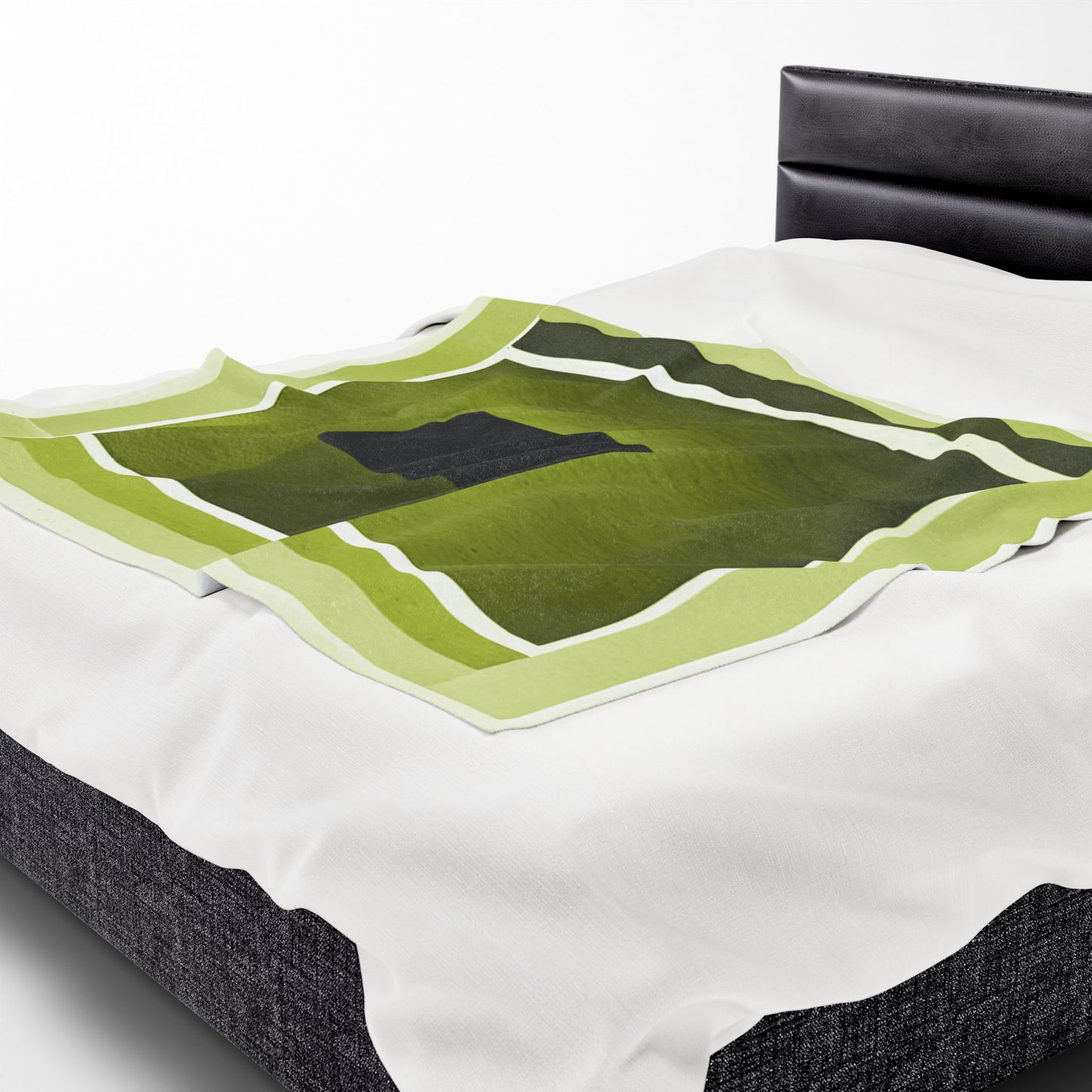 Lemongrass Shadow Velveteen Plush Blanket, 50" x 60"