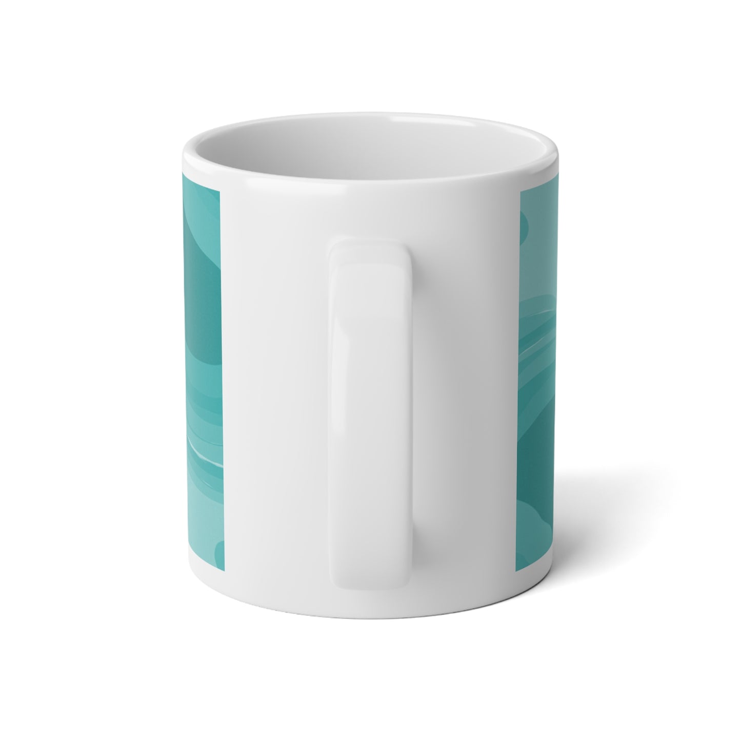 Tif Green Wavey 20 oz White Glossy Jumbo Mug