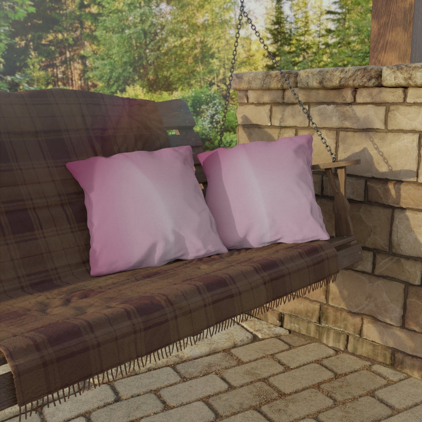 Pink Blush Fade 18" x 18" Outdoor Pillow