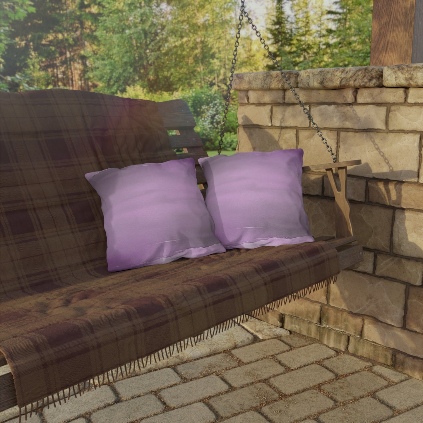 Dark Pink Sea Amethyst Fog 16" x 16" Outdoor Pillows