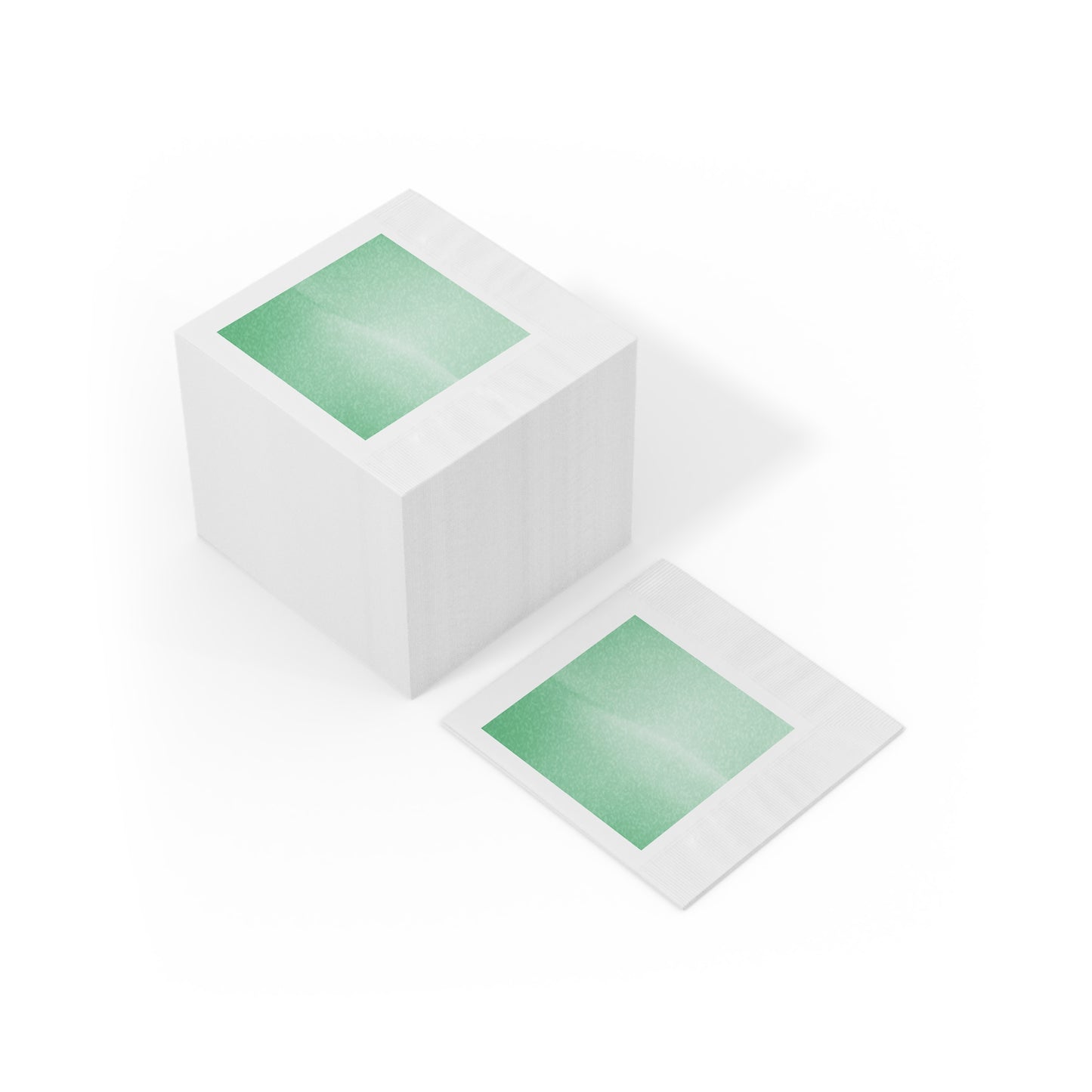 Mint Fade White Coined Napkins, 6.5" x 6.5"