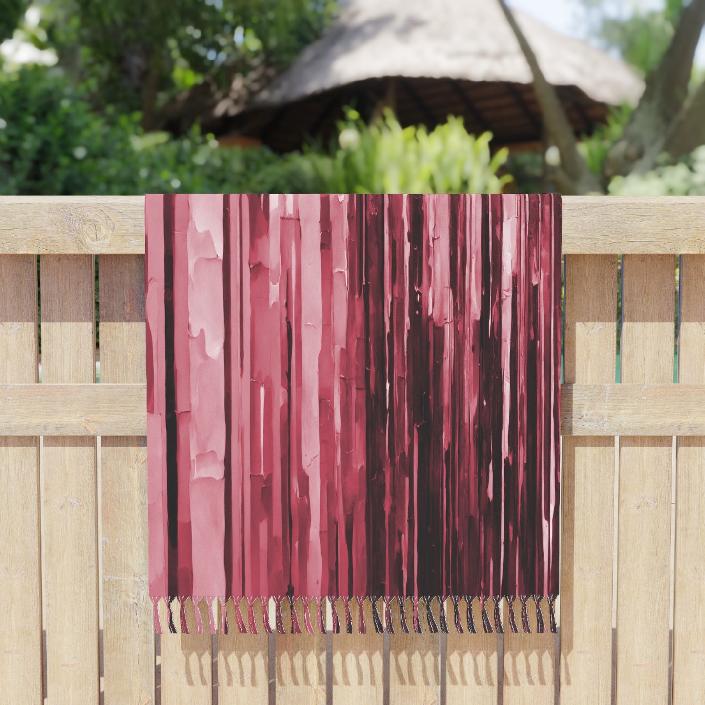Striped Ruby 38" × 81" Boho Beach Cloth