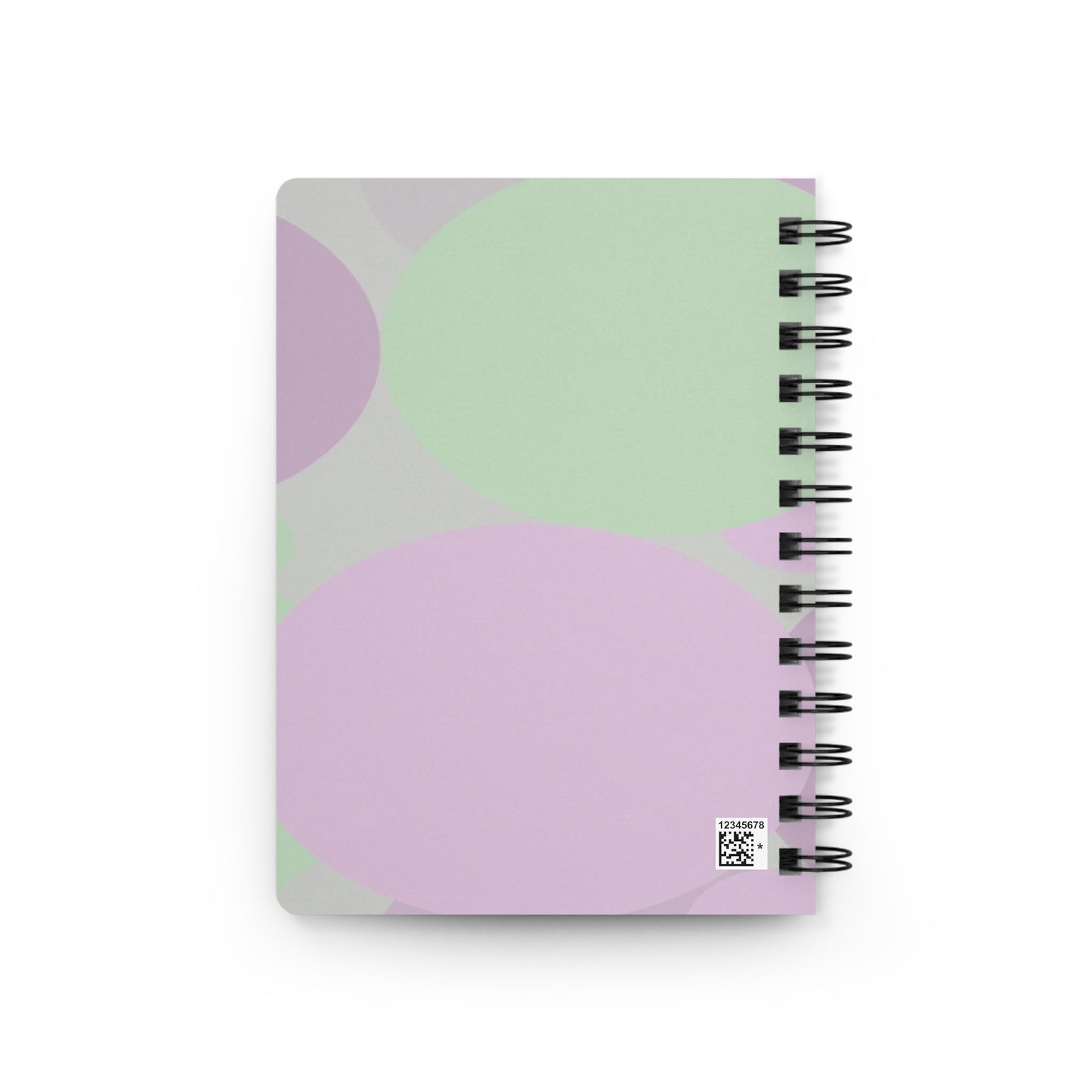 Pastel Lavender Purple and Soft Green Patches Spiral Bound Journal, 5" x 7" 150 pages