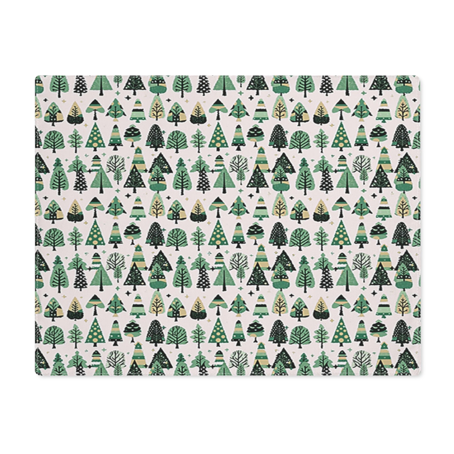 Mini Vintage Green Trees Placemat, 1 pc