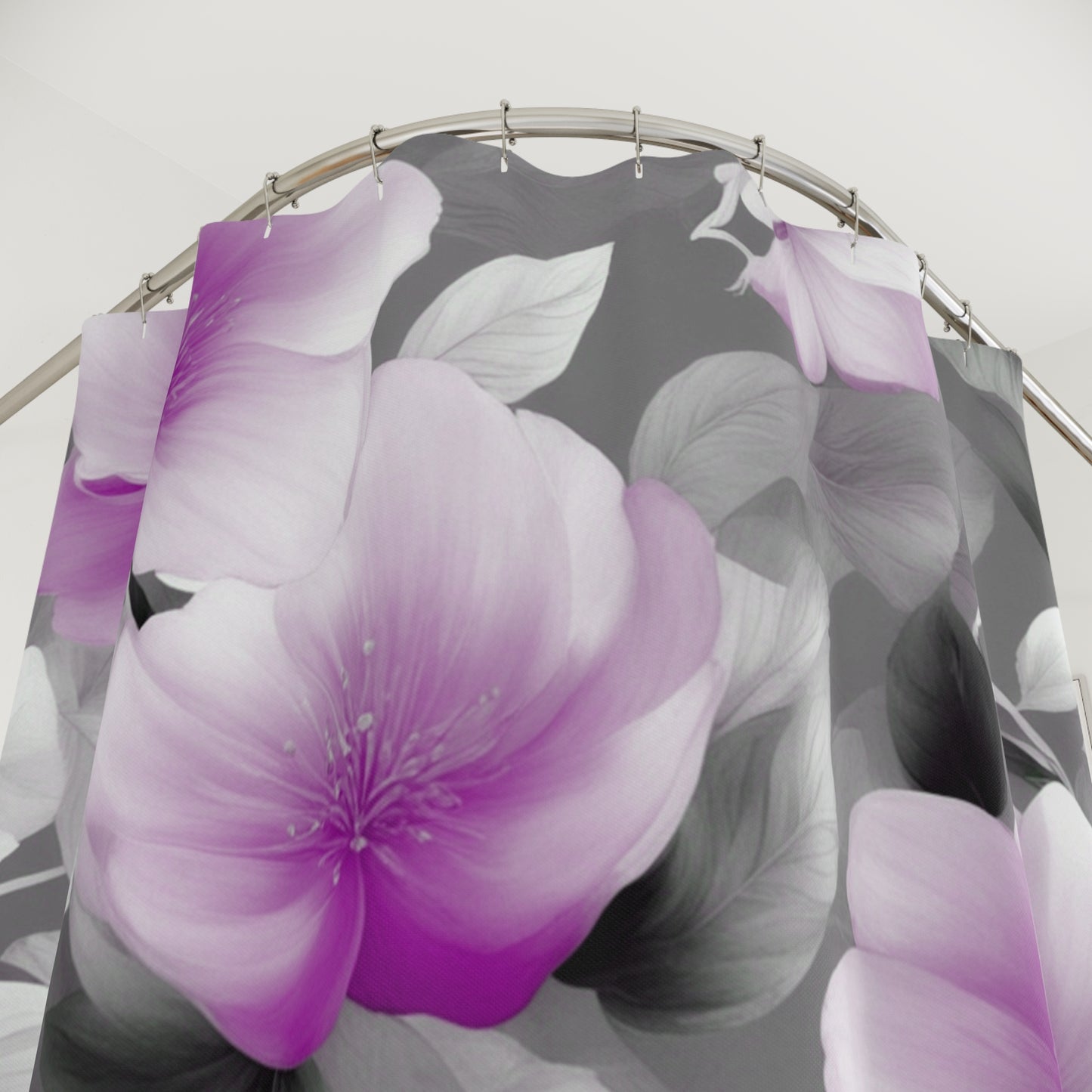 Purple Blossom Floral Bunch Shower Curtains, 71" x 74"