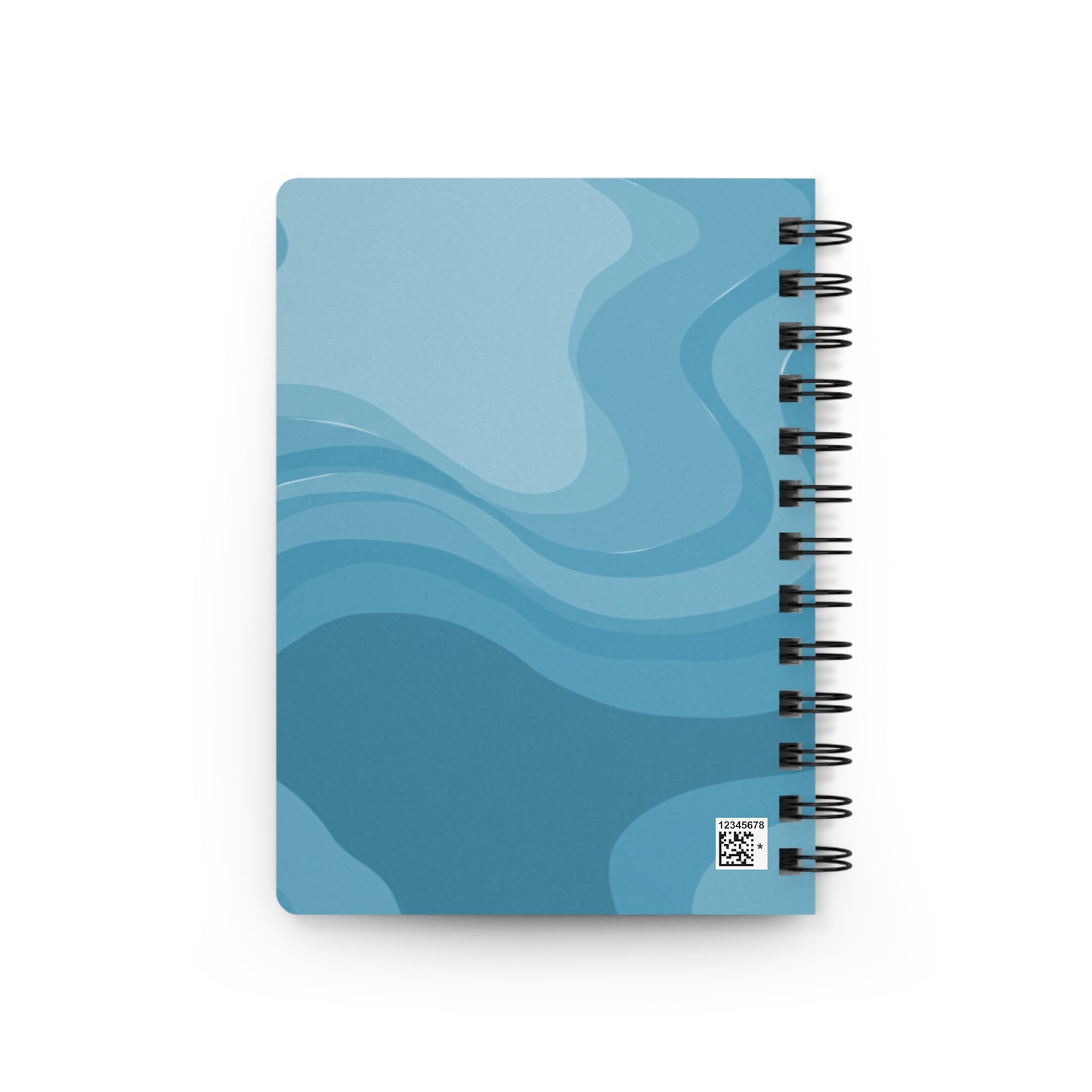 Sky Blue Wavey Spiral Bound Journal, 5" x 7" 150 pages