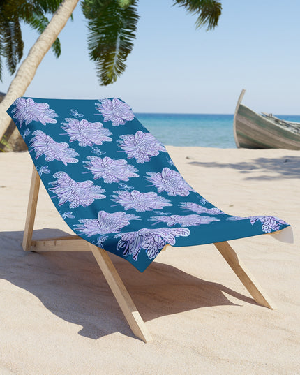 Lavender Floral Butterflies 30" x 60" Beach Towel