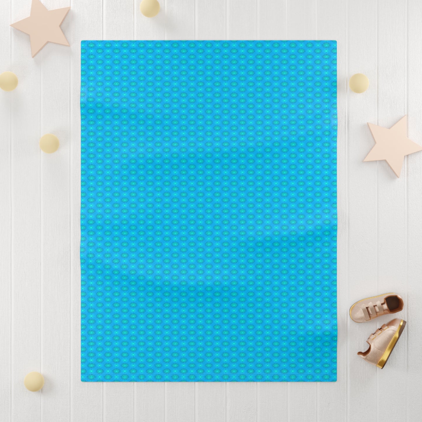 Light Blue Star-crossed Bodies Soft Fleece Baby Blanket, 30" x 40"