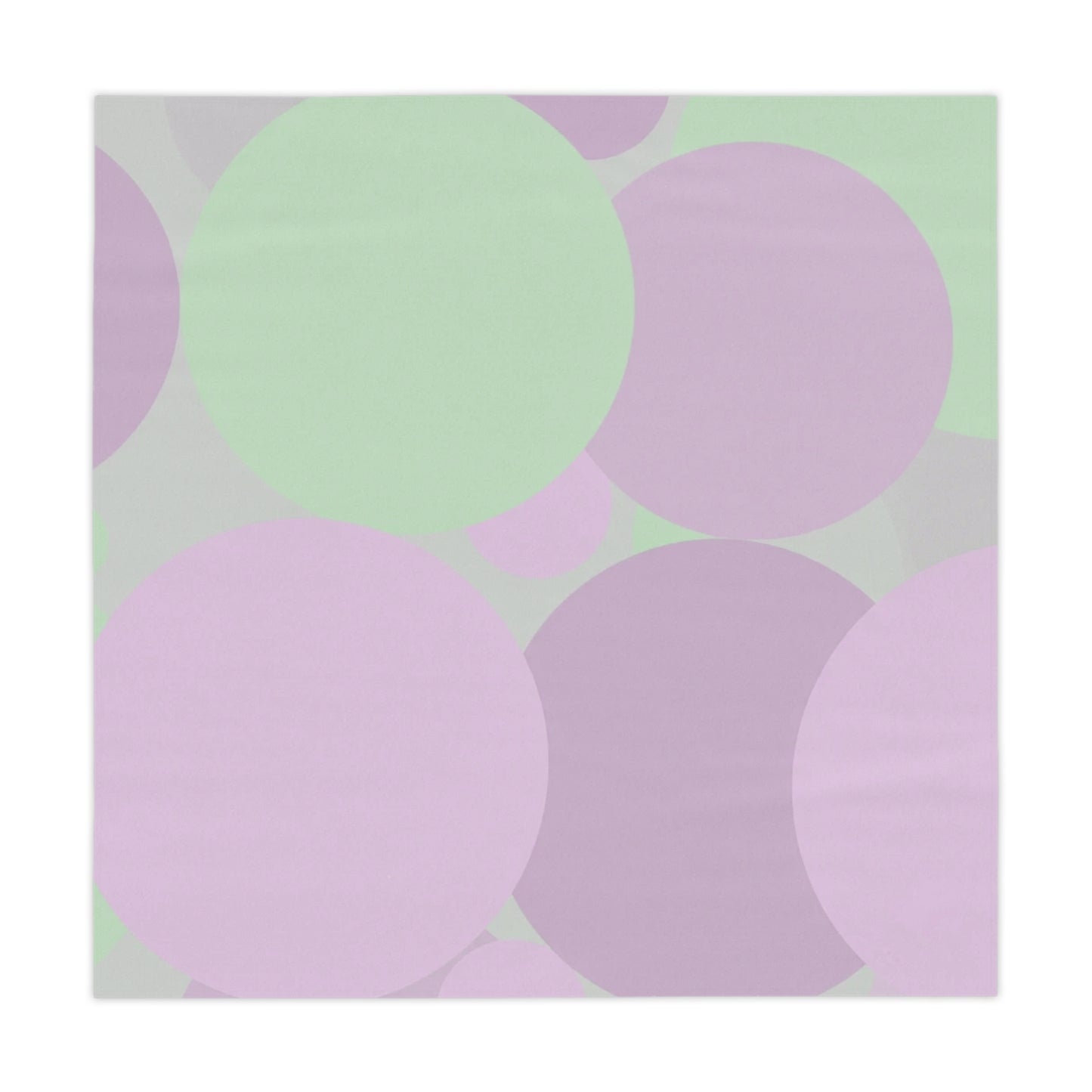 Pastel Lavender Purple and Soft Green Patches Tablecloth, 55" x 55"