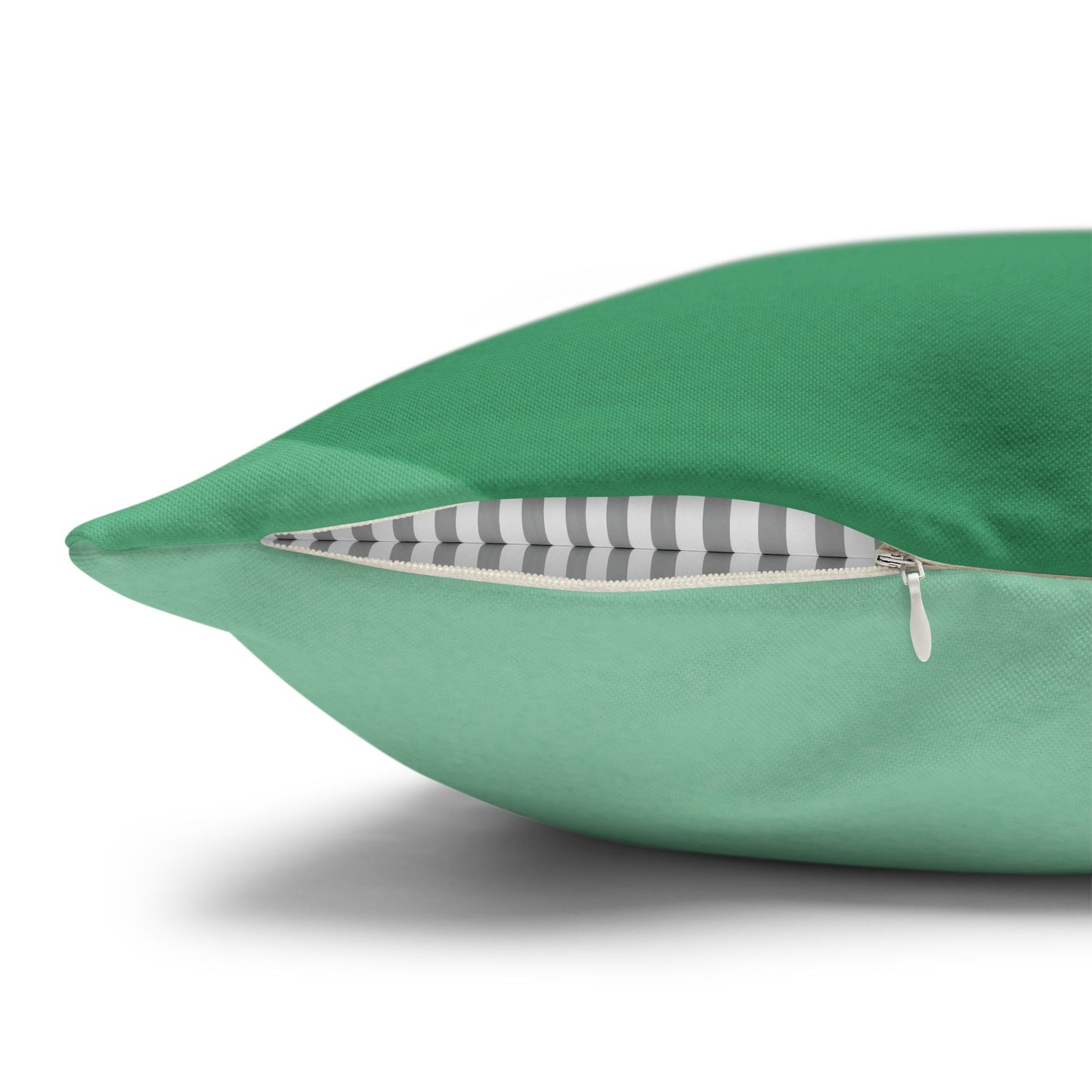 Mint Green Wavey Spun Polyester Square Pillowcase, 14" x 14"