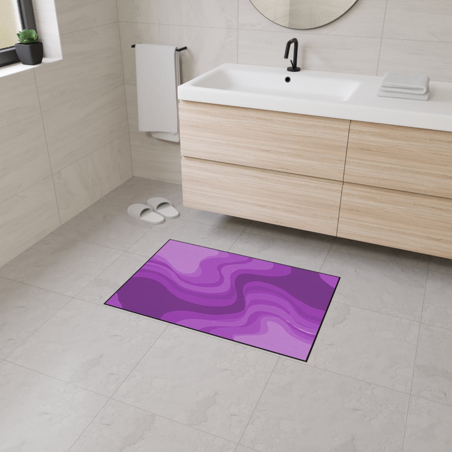 Wavey Purple Wavey 24" x 36" Heavy Duty Floor Mat
