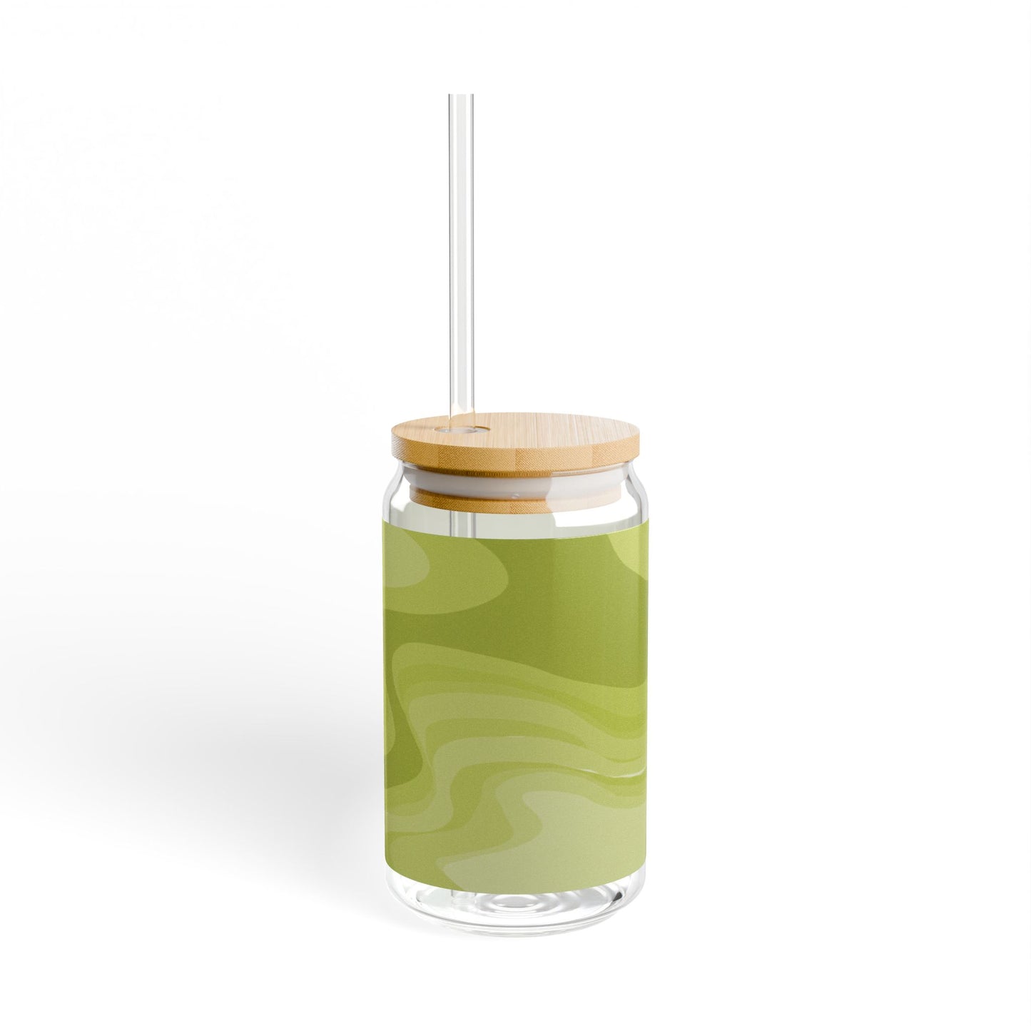 Lemon Wavey Sipper Glass, 16oz