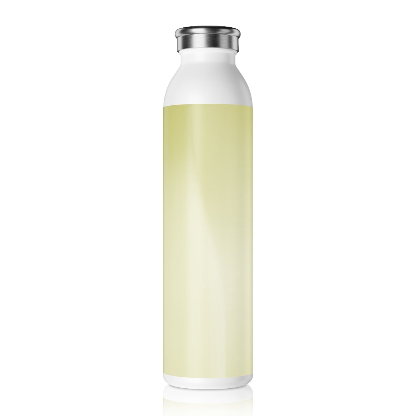 Lemon Fade Slim Water Bottle, 20 oz White