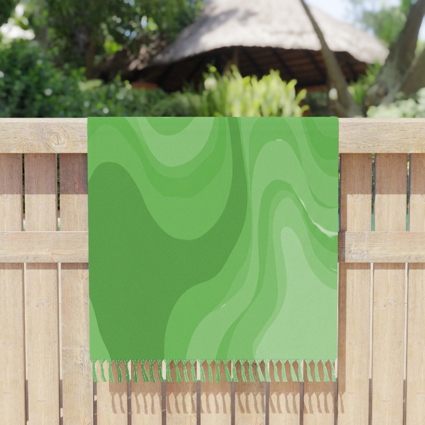 Greenie Meanie Wavey 38" × 81" Boho Beach Cloth