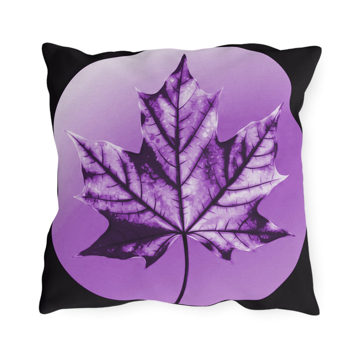 Purple Maple Leaf 18" x 18" Outdoor Pillow