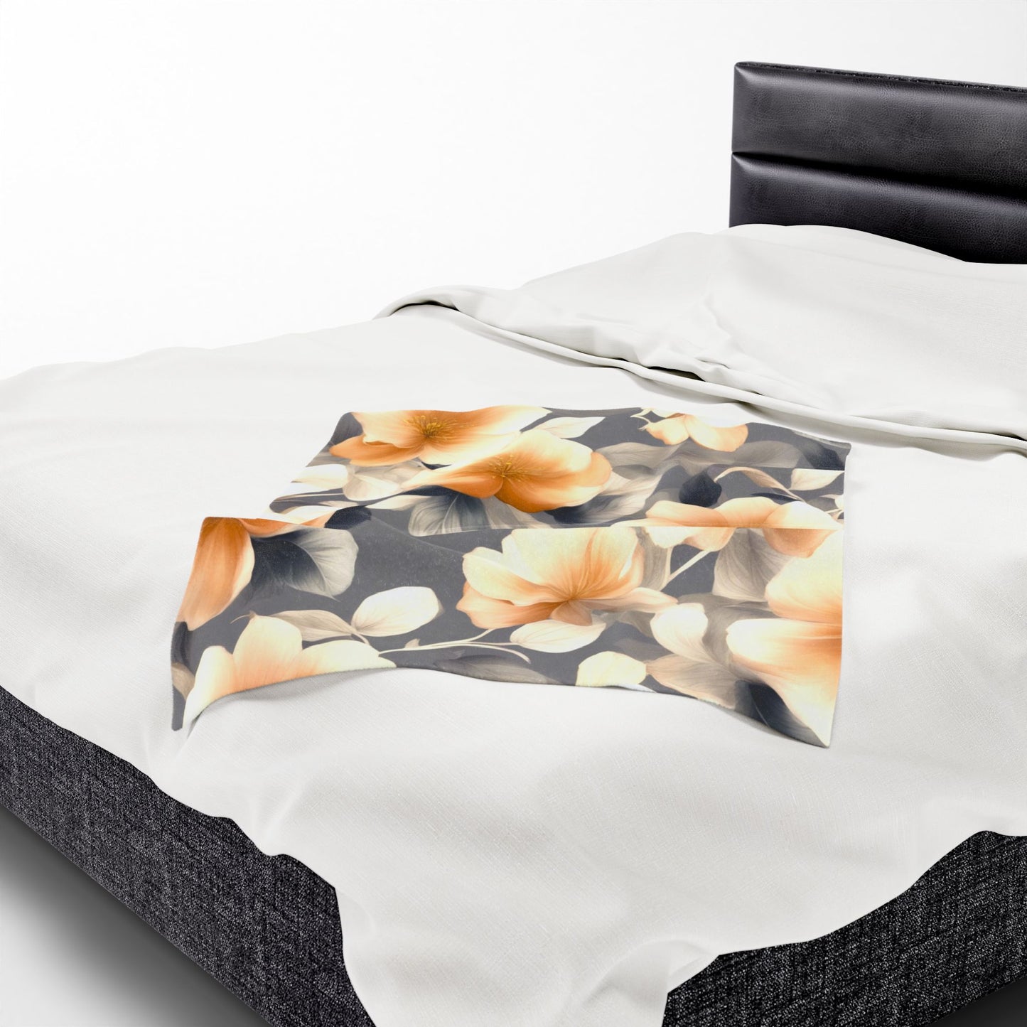 Soft Blossom Floral Bunch Velveteen Plush Blanket, 30" x 40"