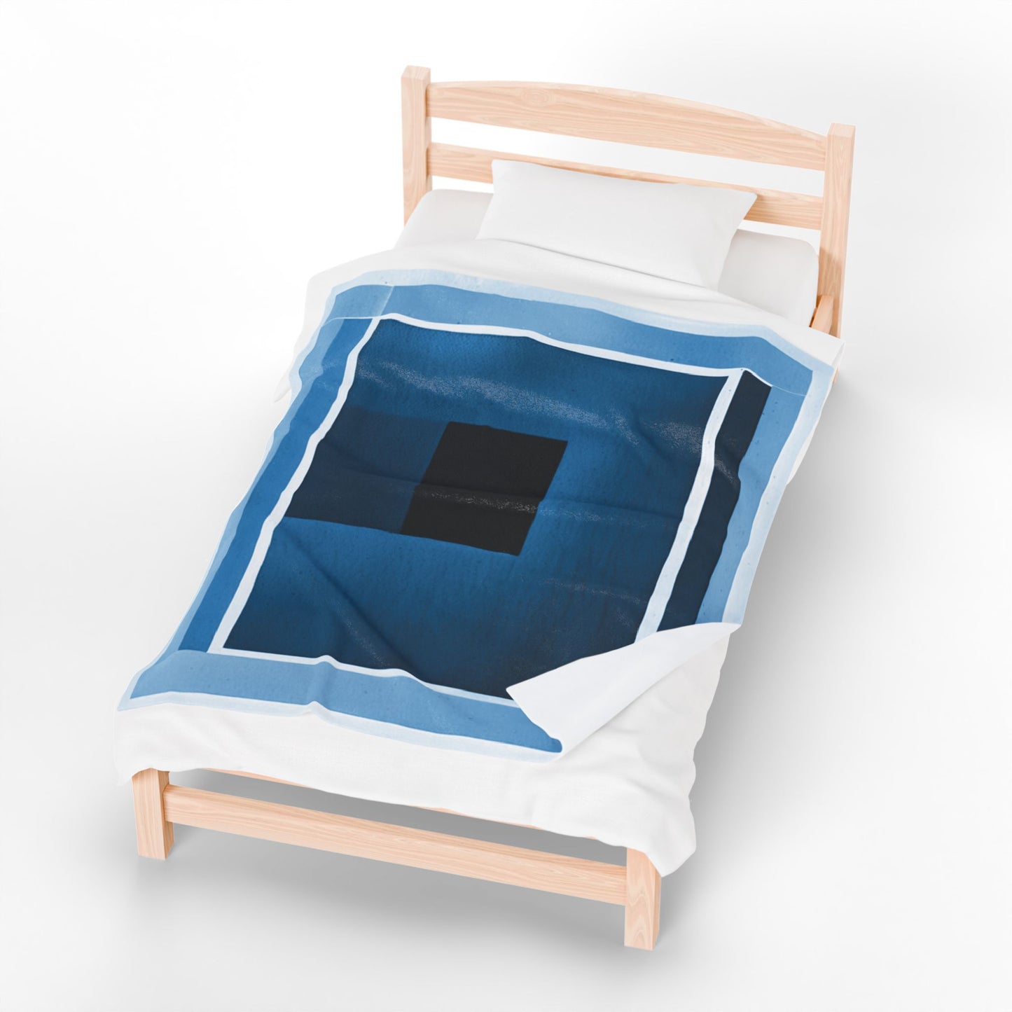 Blue Shadow Velveteen Plush Blanket, 50" x 60"