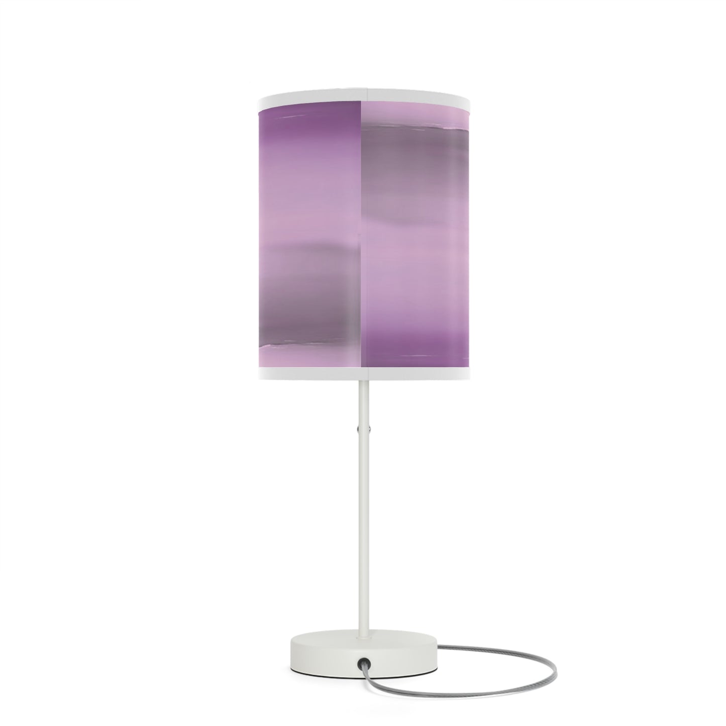 Dark Pink Sea Amethyst Fog Table Lamp on a White or Silver Stand, US|CA plug
