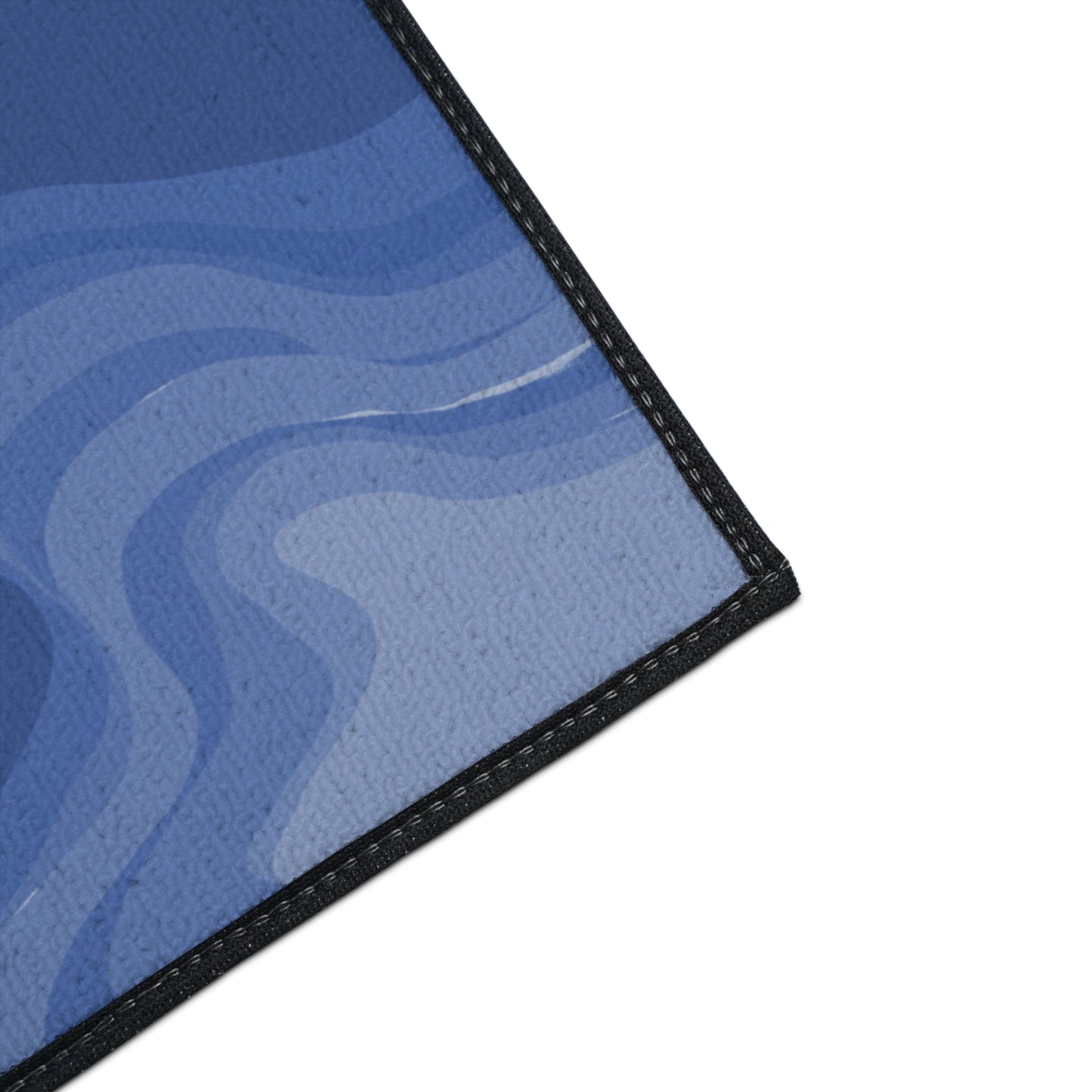 Deep Blue Wavey 18" x 27" Heavy Duty Floor Mat
