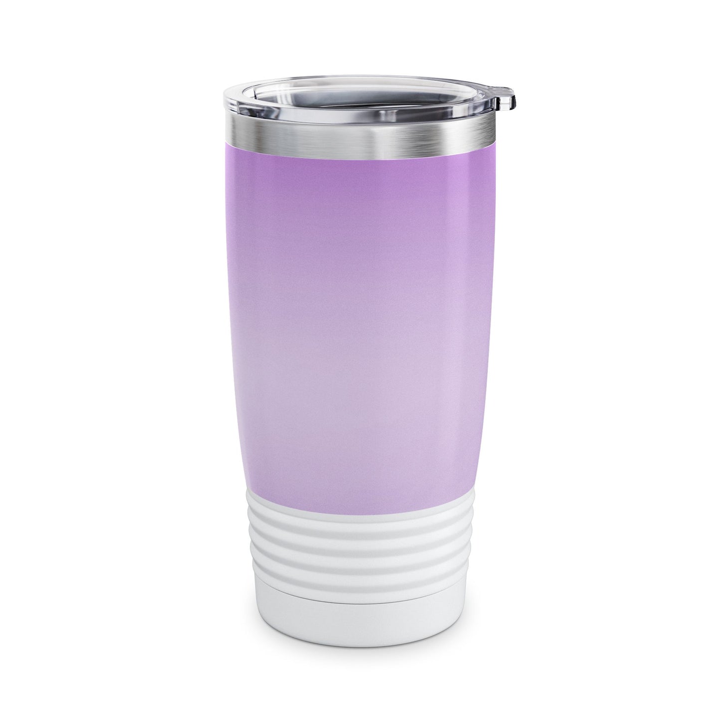 Soft Lavender Fade Ringneck Tumbler, 20oz in white, steel and black