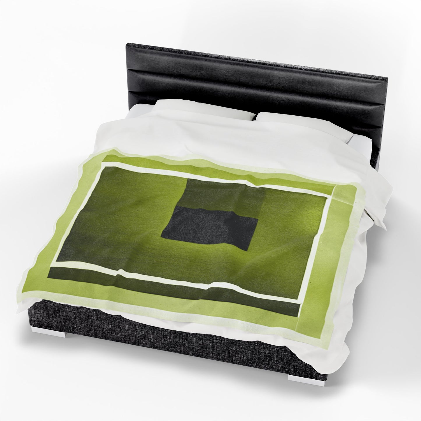Lemongrass Shadow Velveteen Plush Blanket, 60" x 80"
