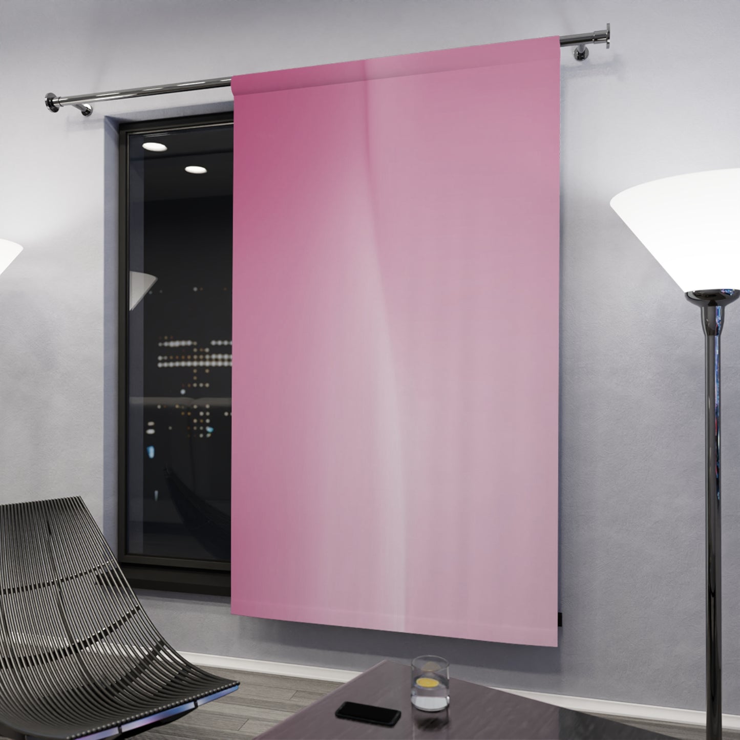 Pink Blush Fade Window Curtain, 50" x 84", blackout