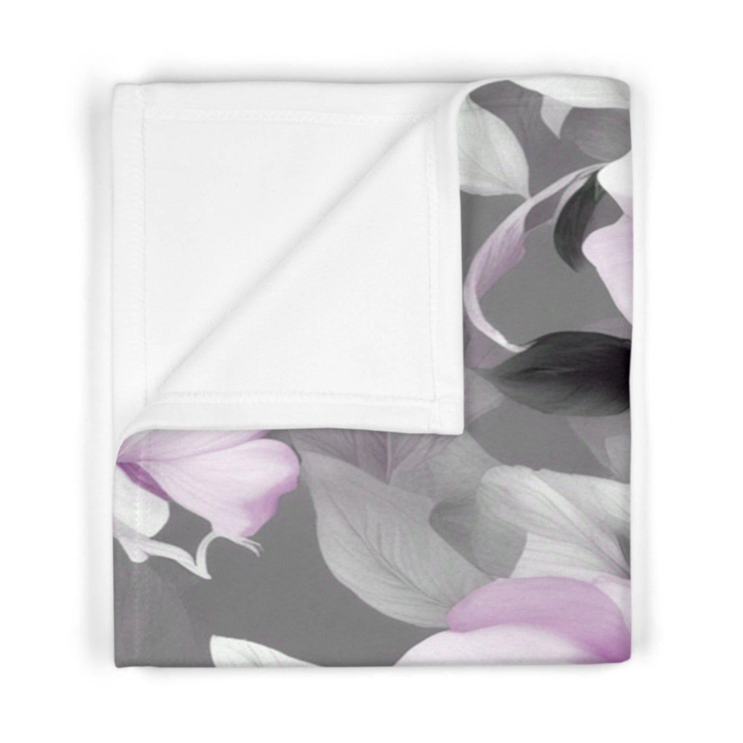 Purple Blossom Floral Bunch Soft Fleece Baby Blanket, 30" x 40"