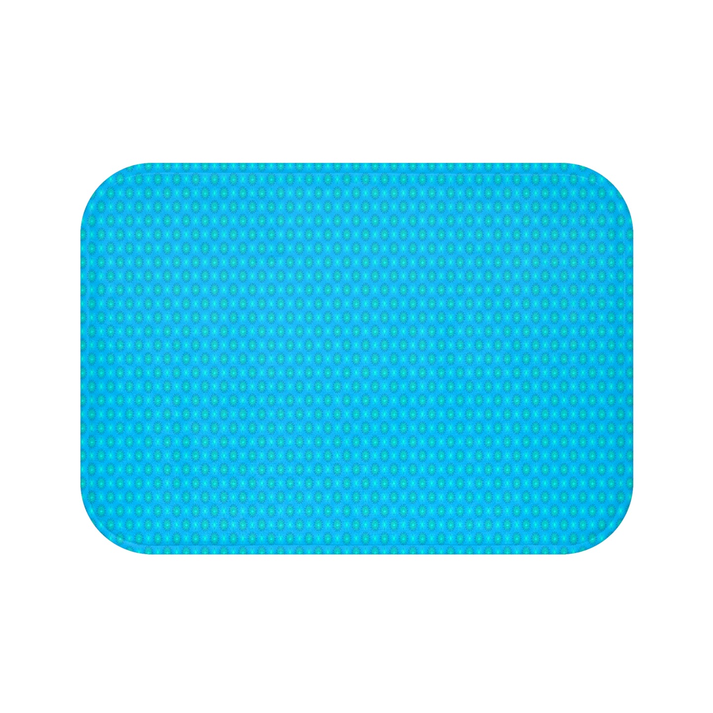 Blue Green Star-crossed Bodies 24" x 17" Bath Mat