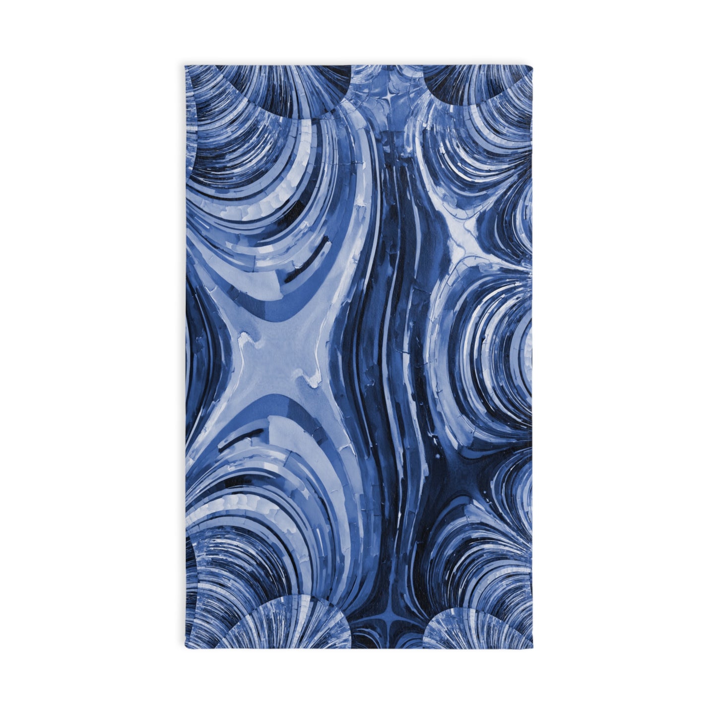 Uzi Spiral Deep Blue Hand Towel, 16" x 28"