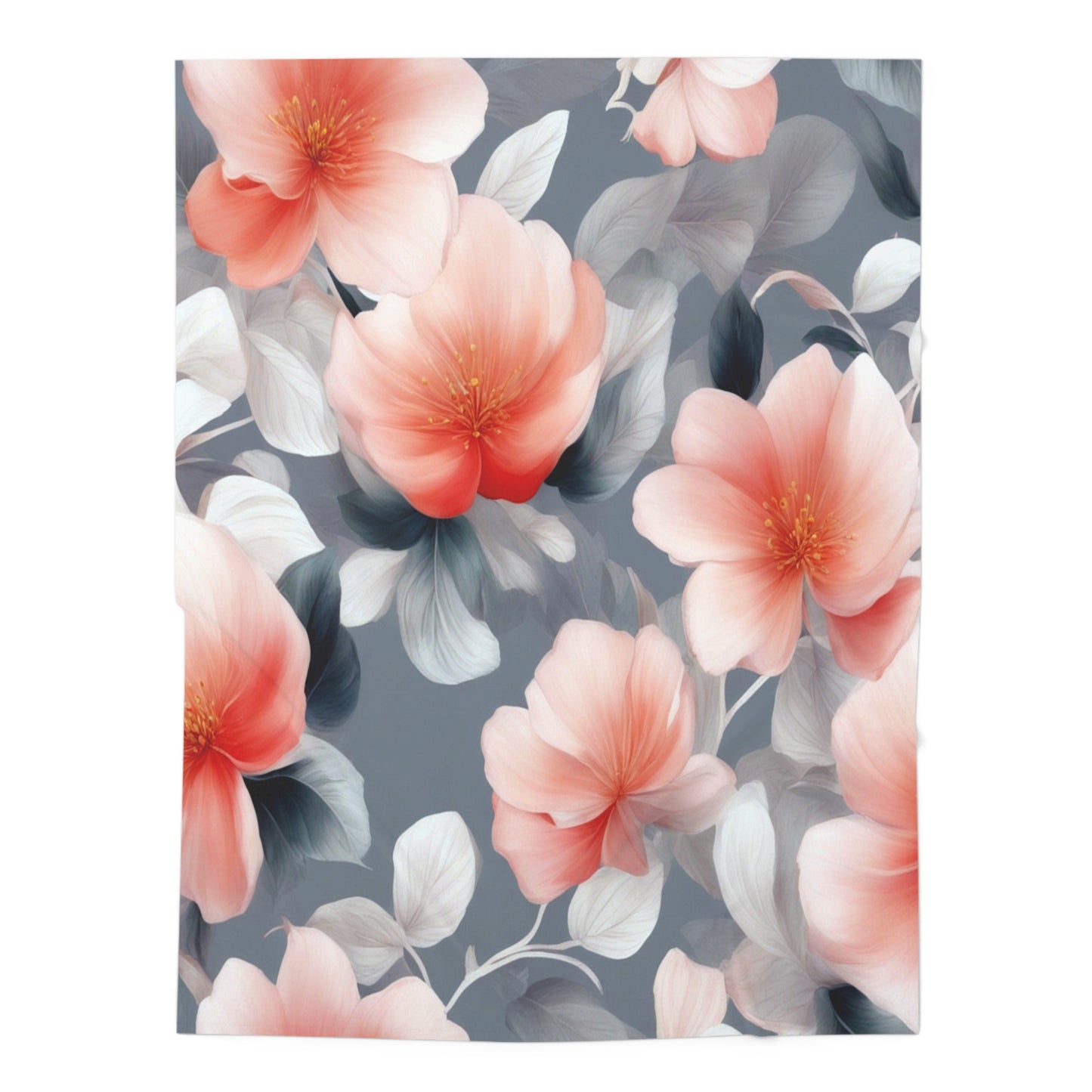 Red Blossom Floral Bunch Baby Swaddle 30″×40″ Blanket