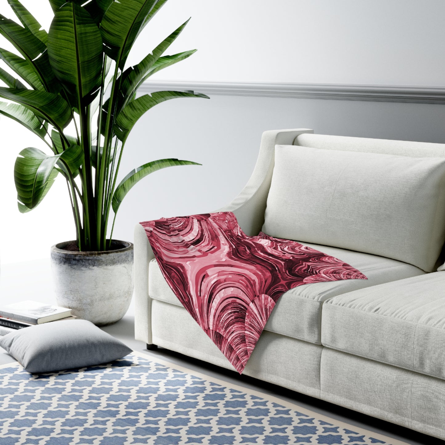 Uzi Spiral Ruby Baby Swaddle 30″×40″ Blanket