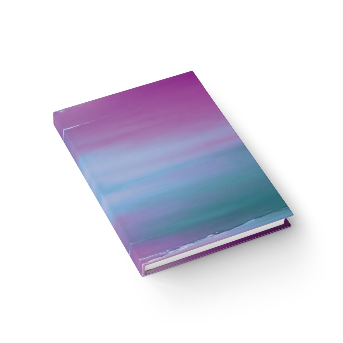 Dark Blue Green Sea Purple Fog 5" x 7" Journal - 128 Blank pages