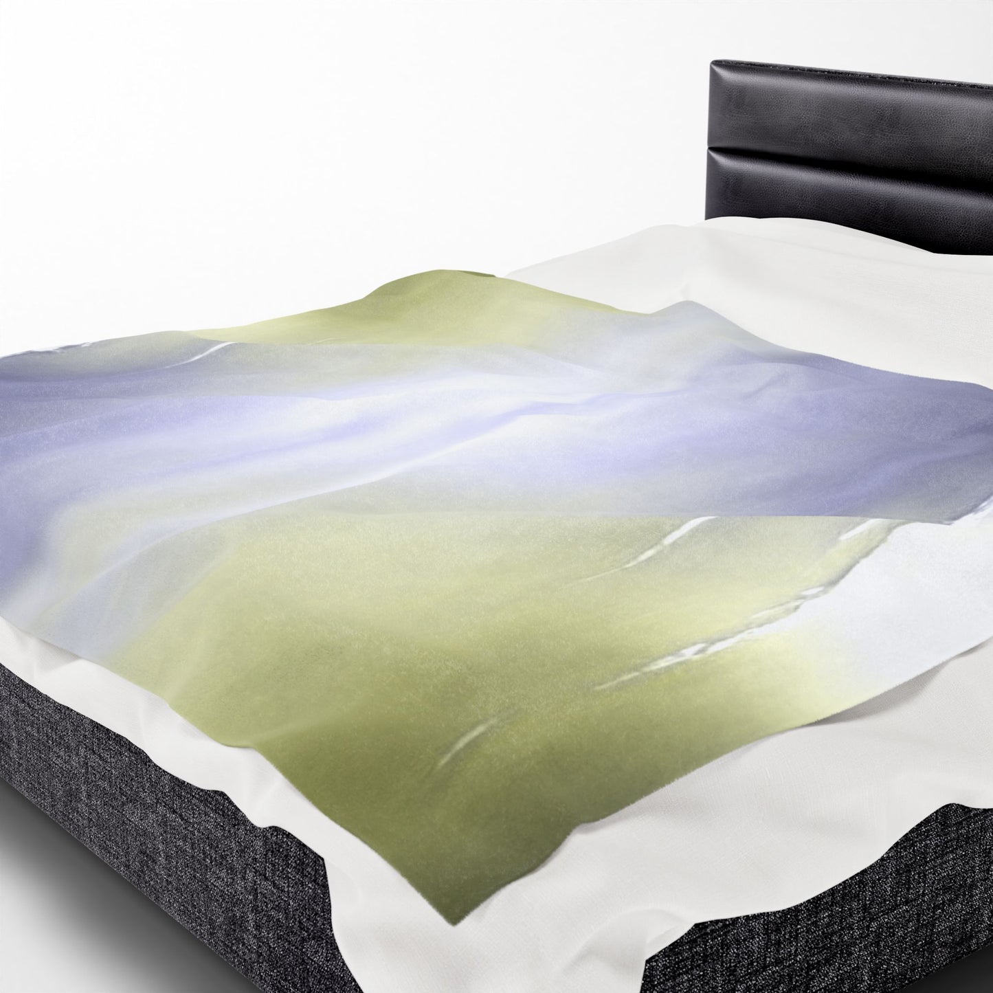 Lavender Sea Golden Fog Velveteen Plush Blanket, 60" x 80"