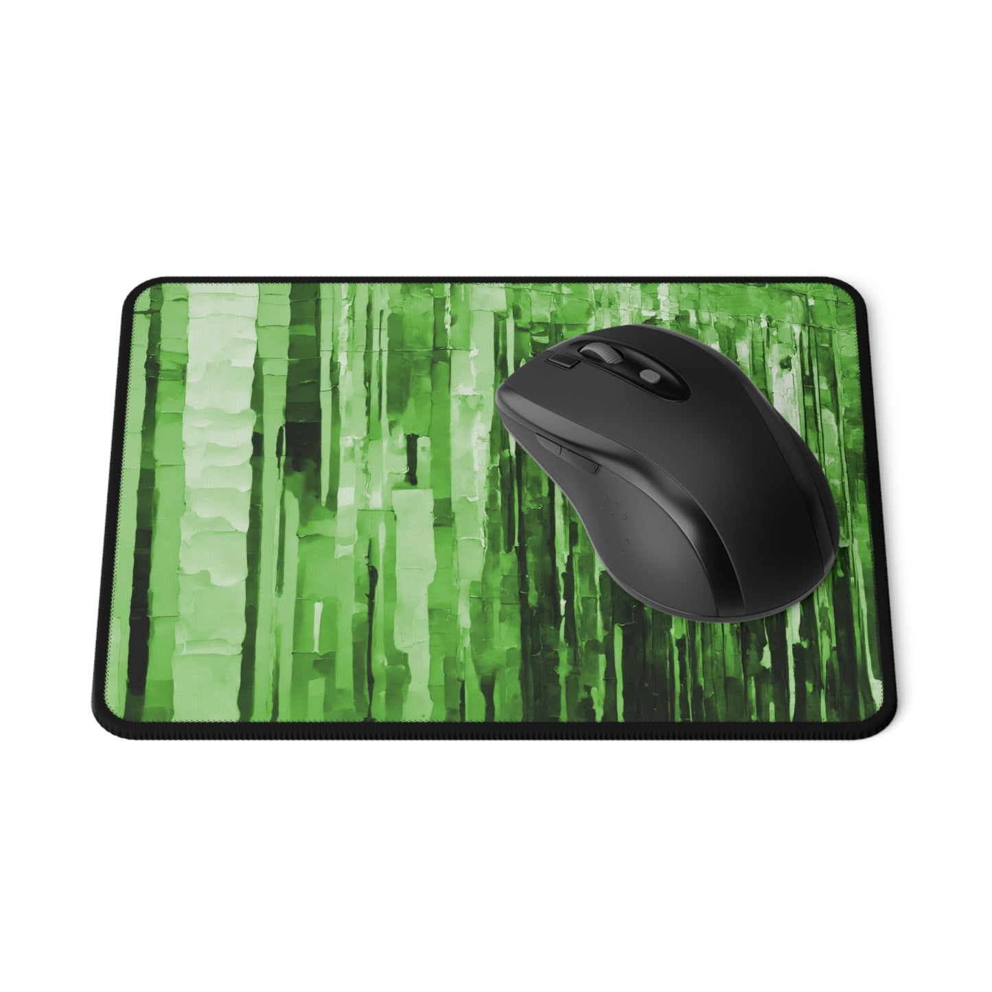 Striped Mint Pastel Non-Slip Gaming Mouse Pad, 9.5" X 8" Rectangle