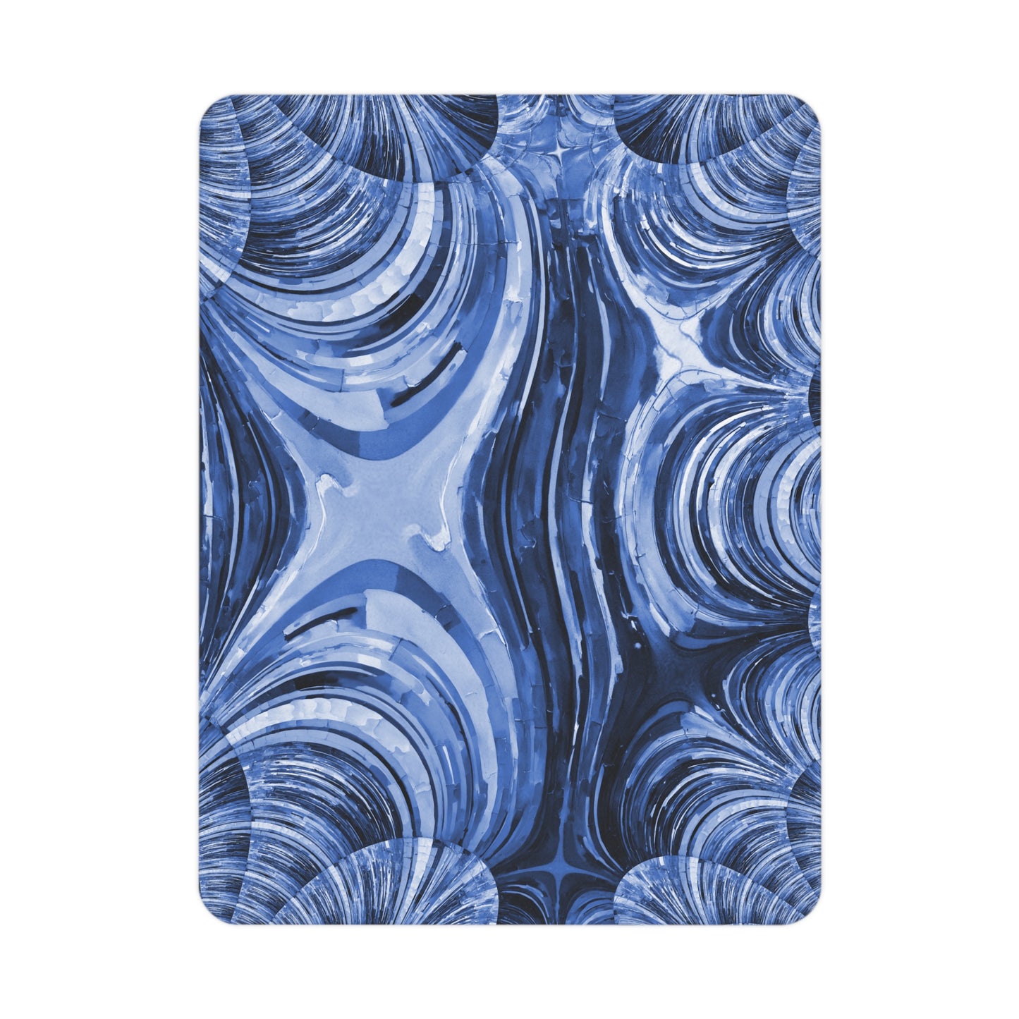 Uzi Spiral Deep Blue Toddler Blanket, 30" x 40"