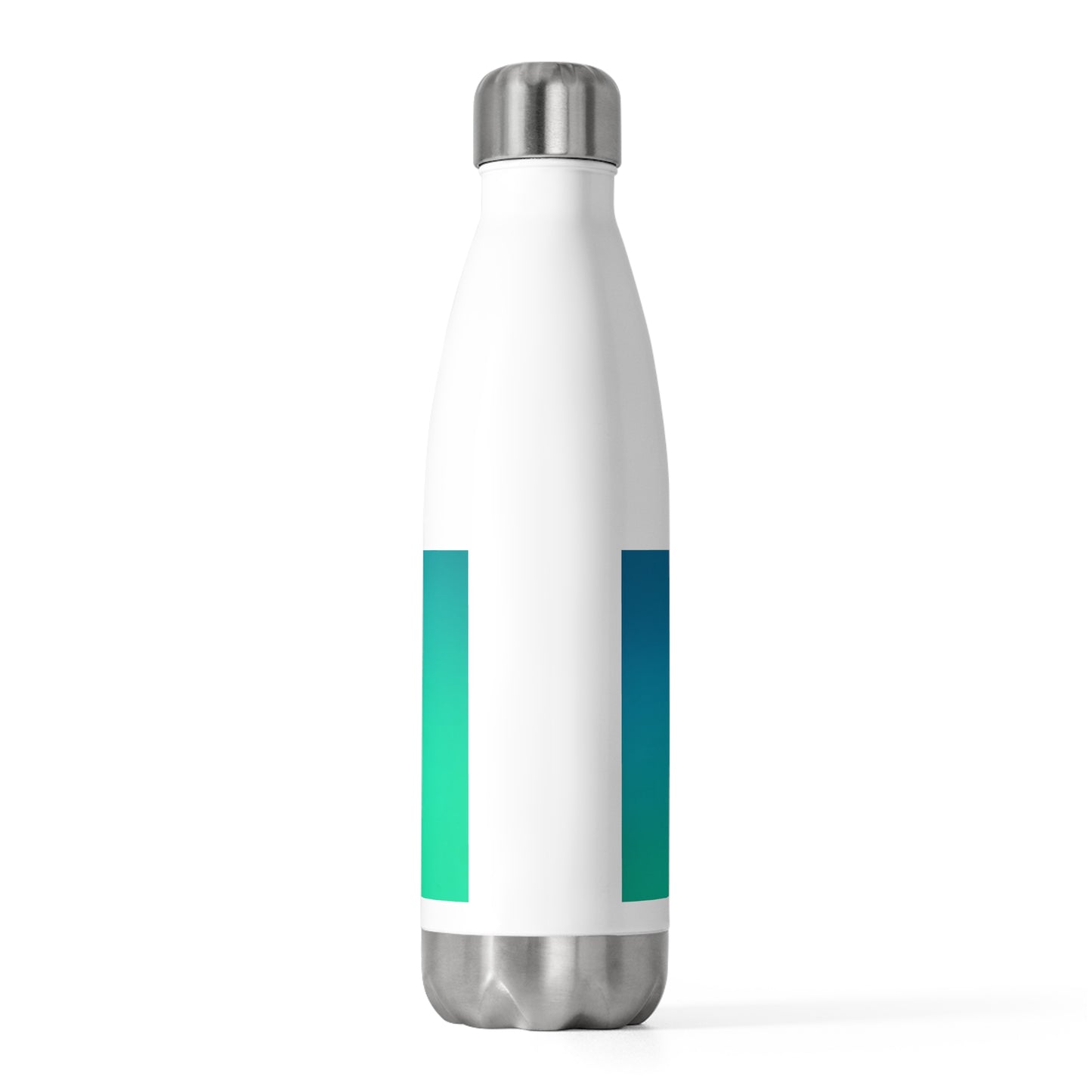Aquamarine Fade 20oz Insulated White Water Bottle