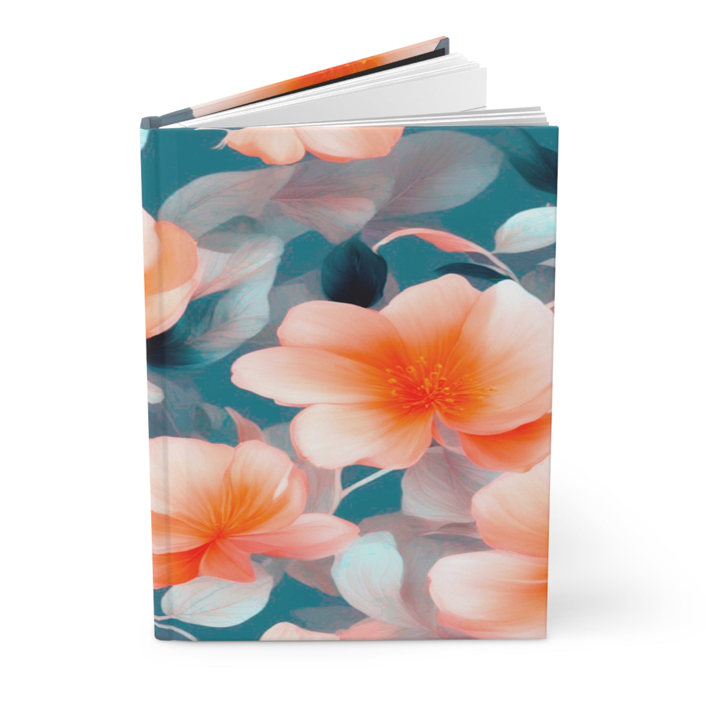 Orange Blossom Floral Bunch Hardcover Journal Matte with 150 lined pages, 5.75" x 8"
