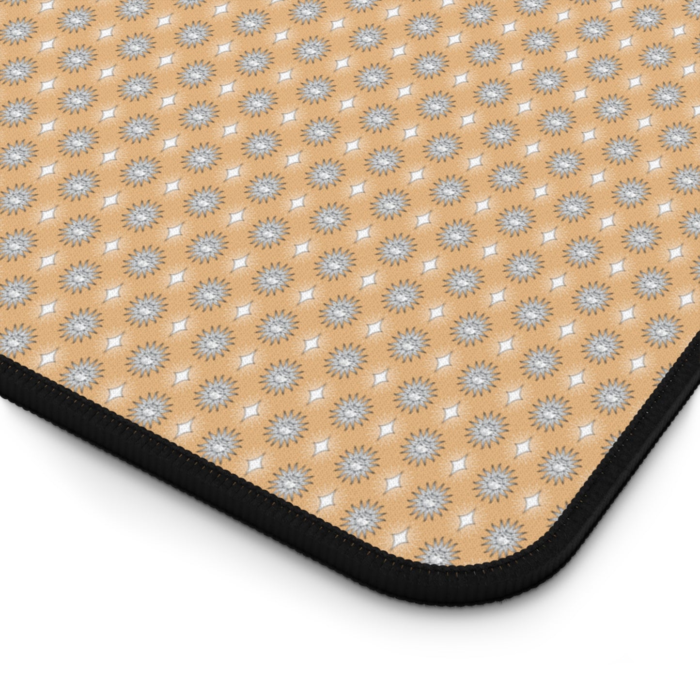 Tan Sunset Star-crossed Bodies Desk Mat, 12" x 18"