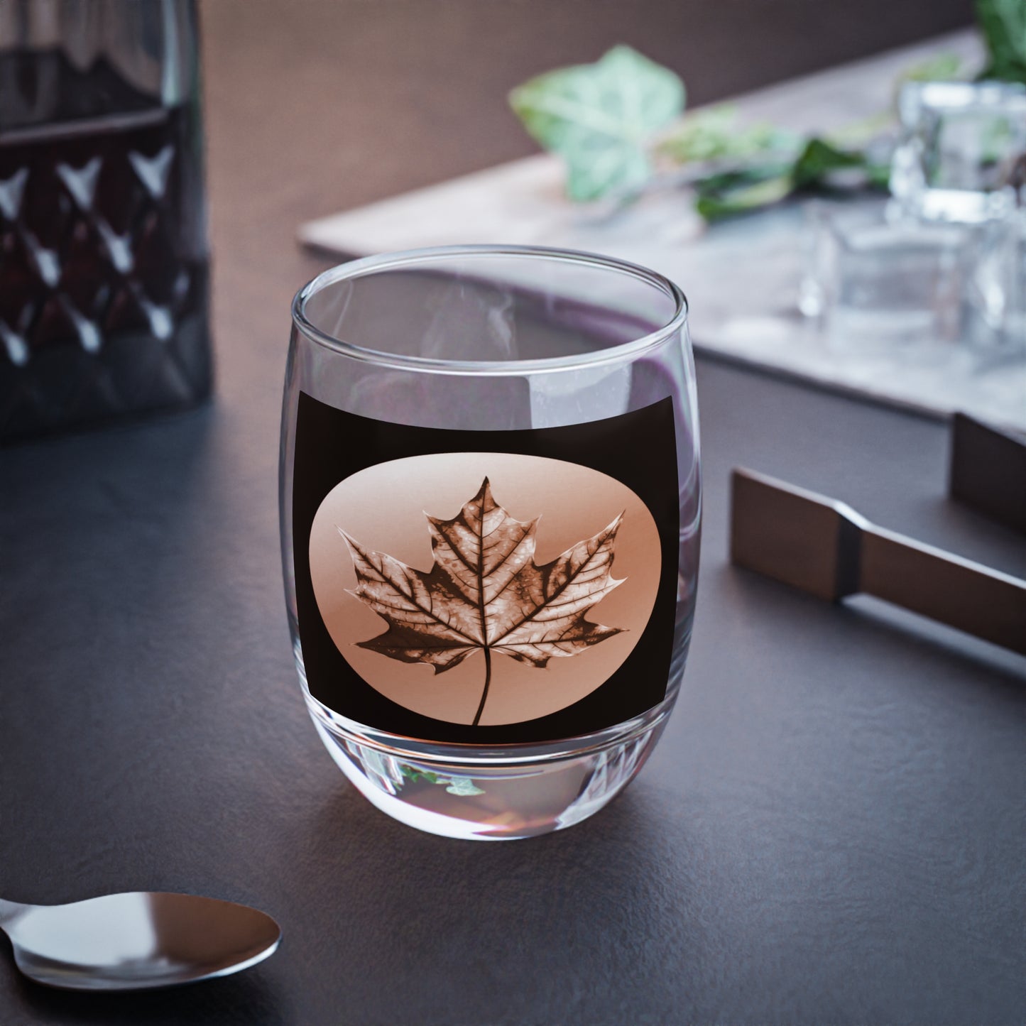 Soft Maple Leaf Whiskey Glass, 6 oz