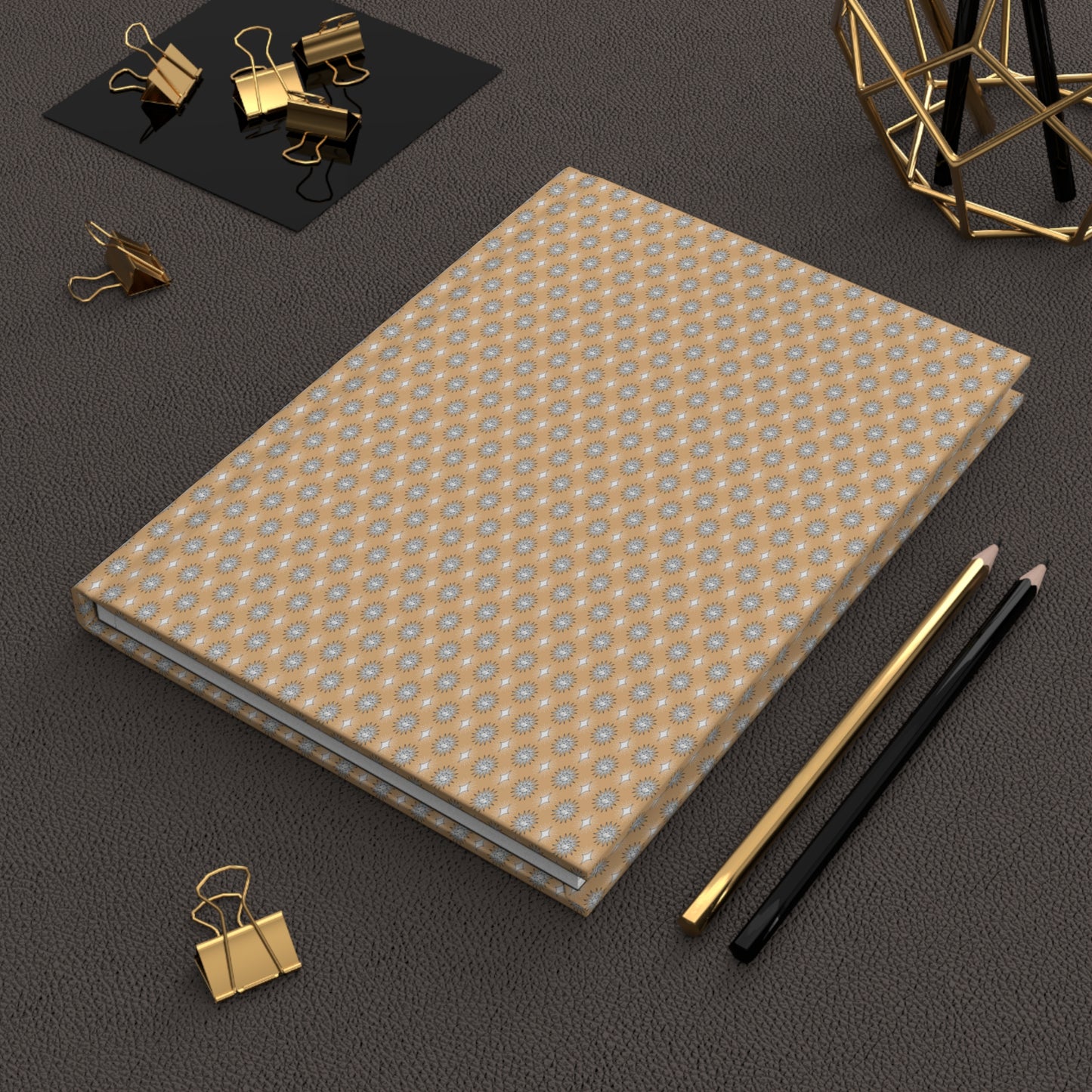 Tan Sunset Star-crossed Bodies Hardcover Journal Matte with 150 lined pages, 5.75" x 8"