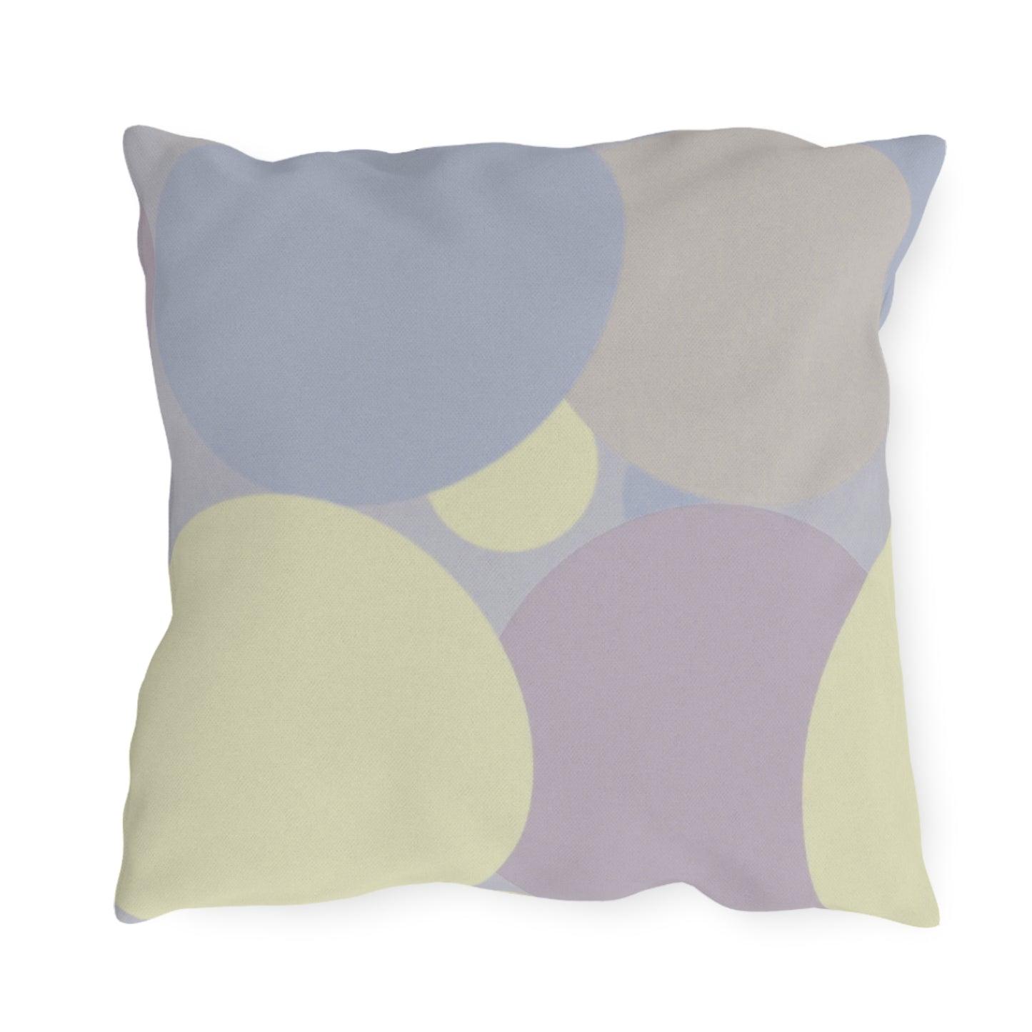 Pastel Soft Blue and Soft White Patches 18" x 18" Outdoor Pillows