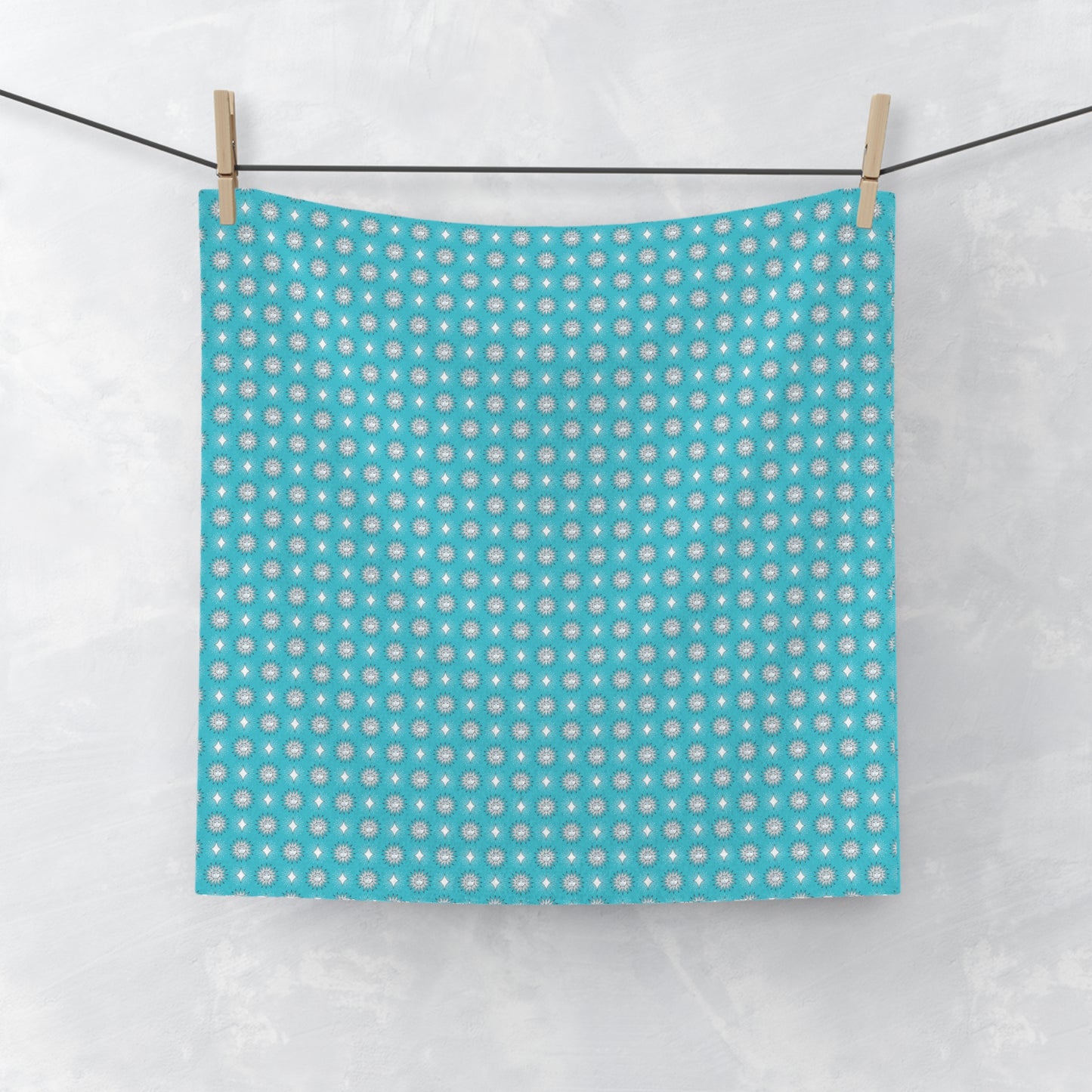 Tif Green Star-crossed Bodies Face Towel, 13" x 13"