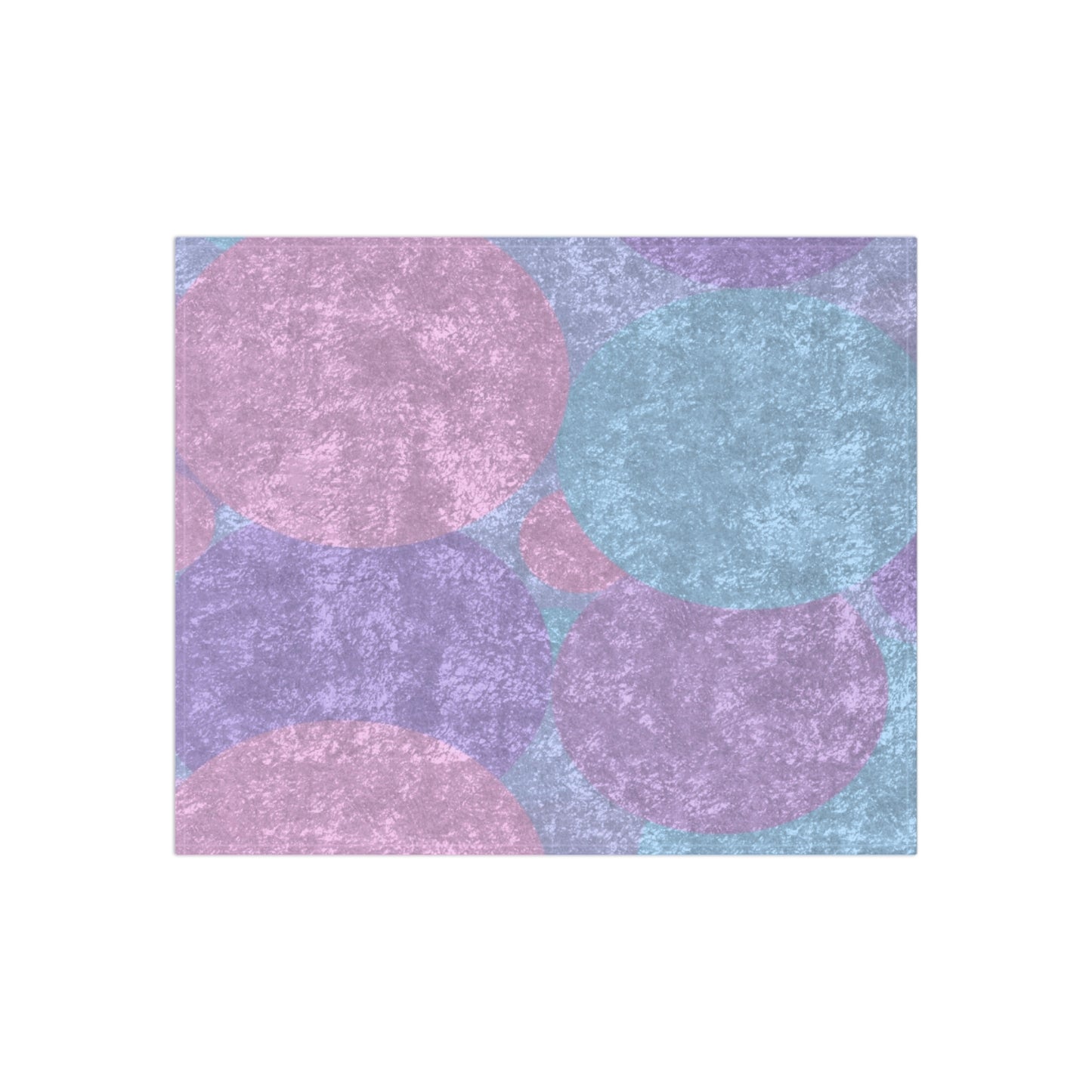 Pastel Purple and Mauve Patches 50" x 60" Crushed Velvet Blanket