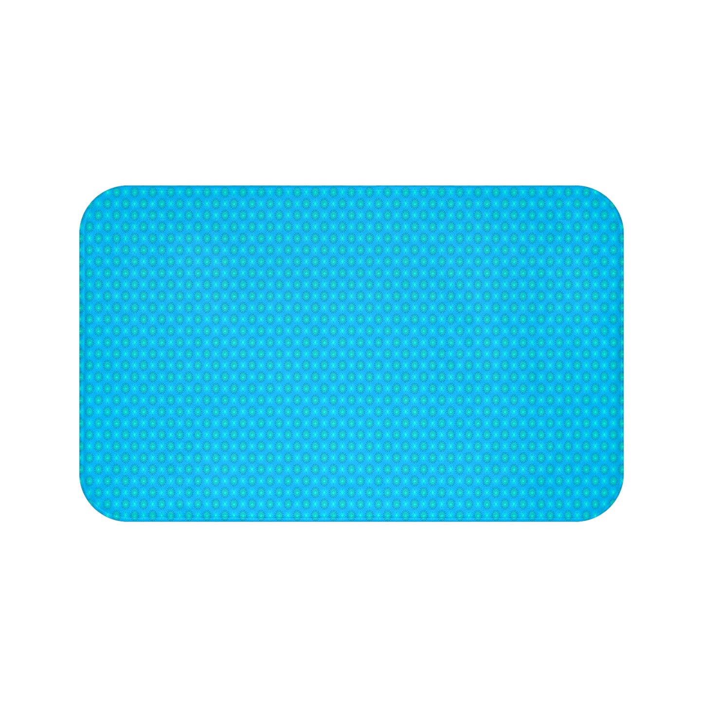 Blue Green Star-crossed Bodies 34" x 21" Bath Mat