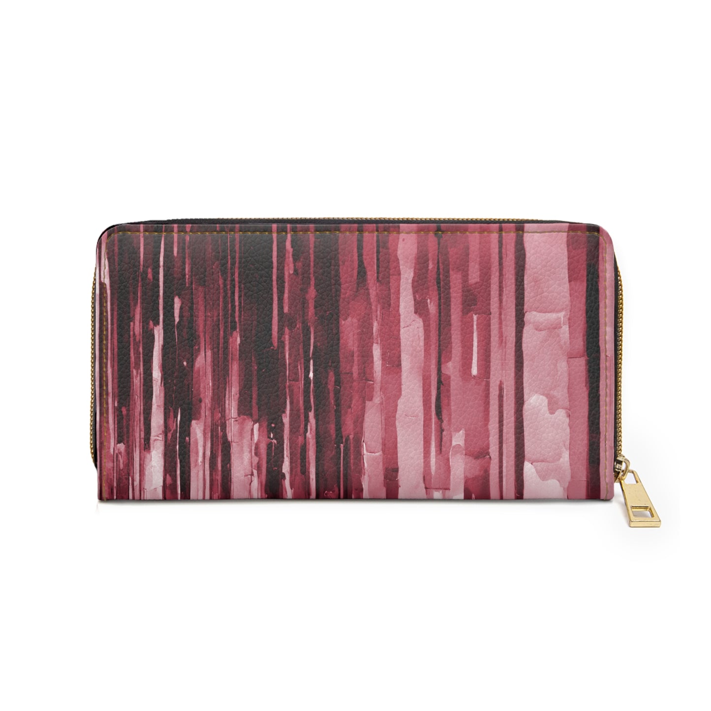 Striped Ruby Elegant Abstract Zipper Wallet - Stylish & Functional Accessory for Everyday Use