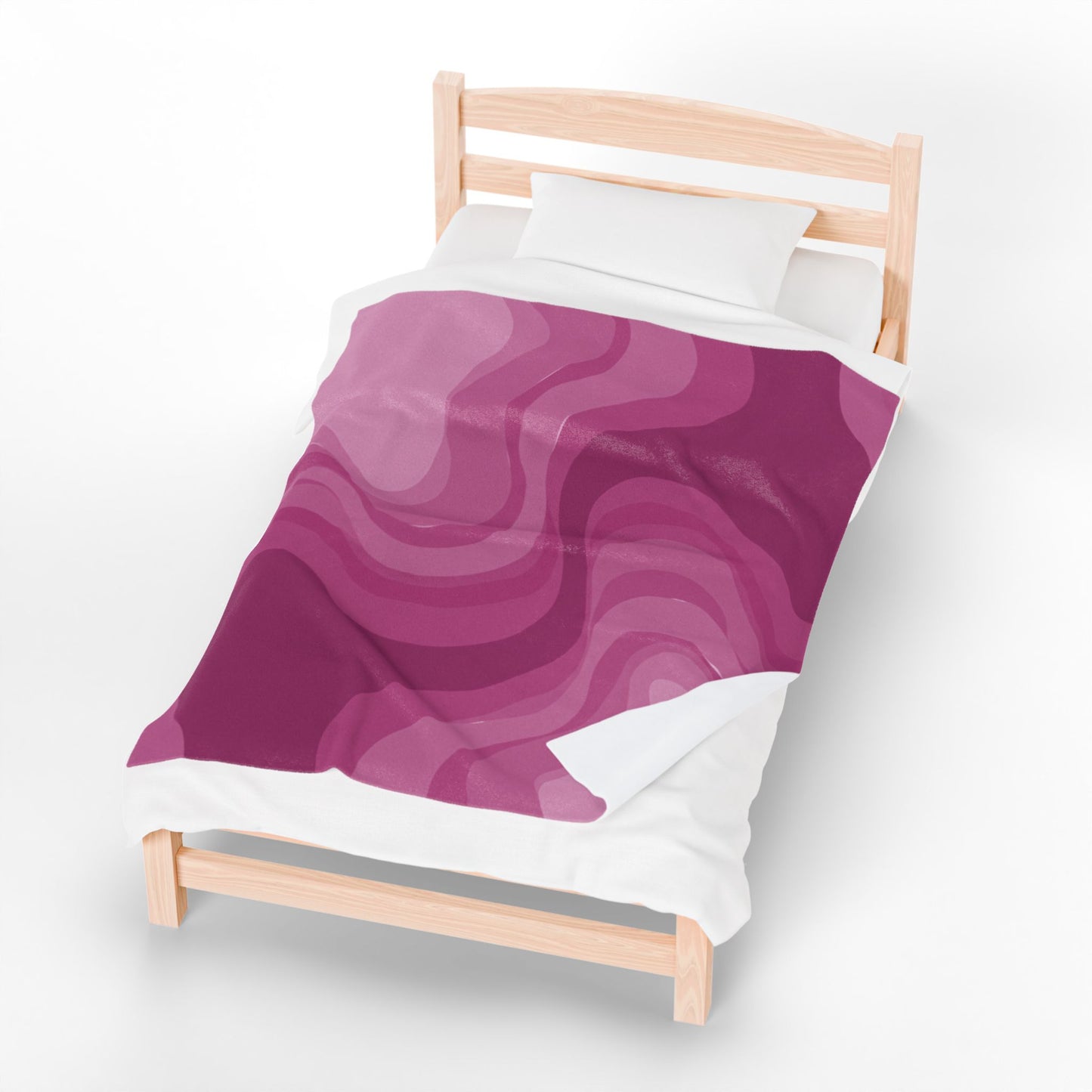 Pinky Mauve Wavey Velveteen Plush Blanket, 50" x 60"