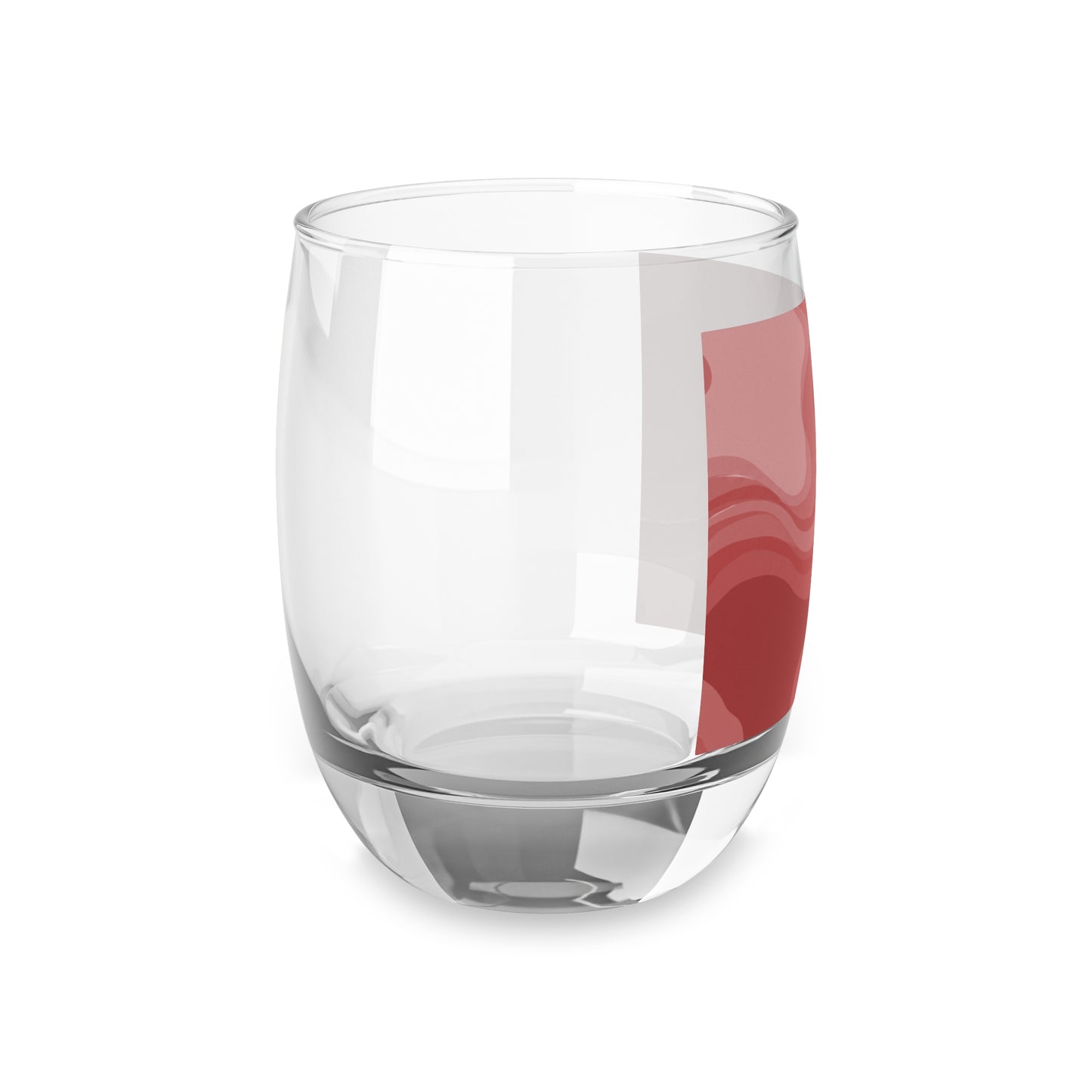 Power Red Wavey Whiskey Glass, 6 oz